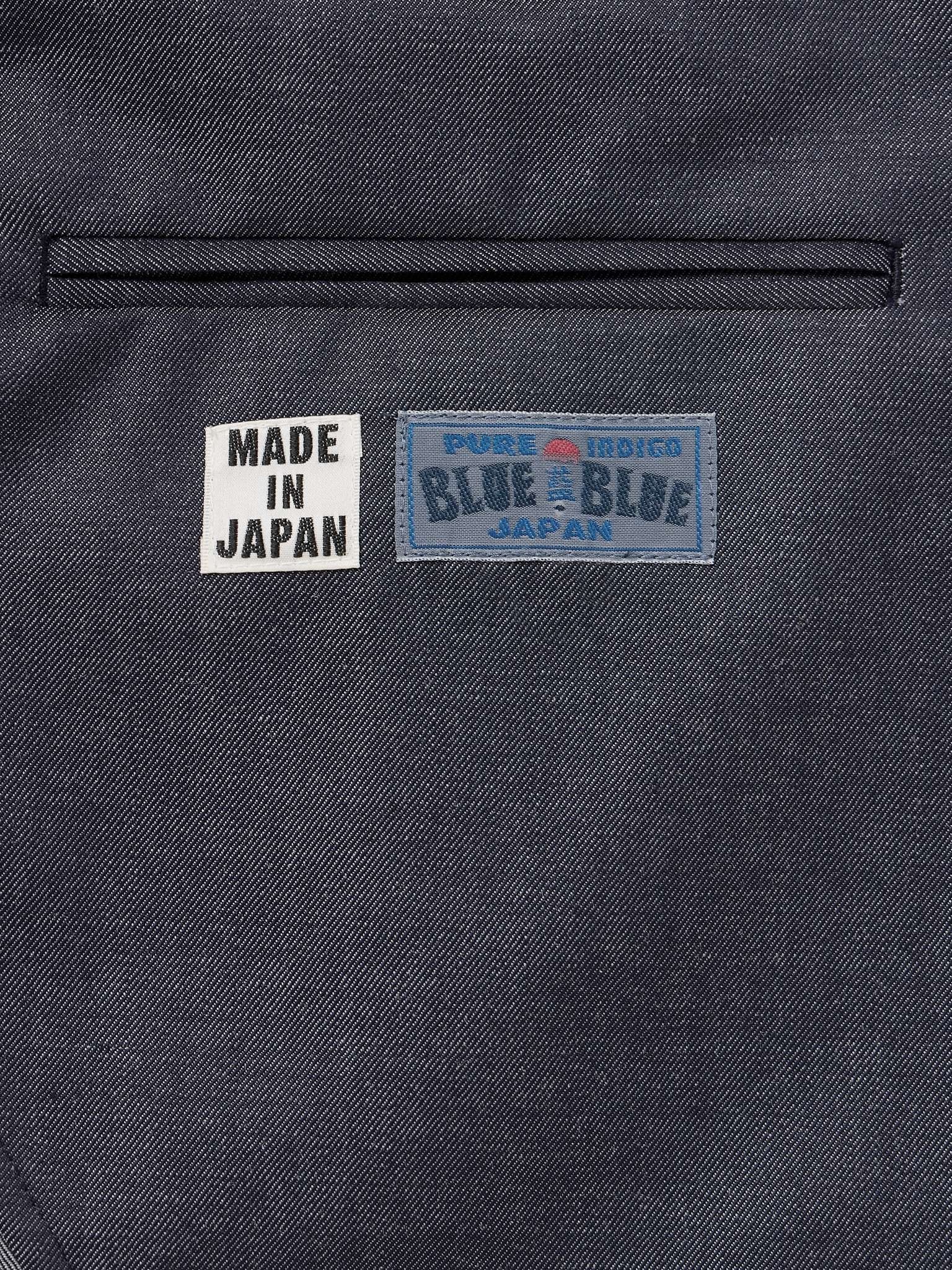 Double-Breasted Wool-Denim Suit Jacket - 6