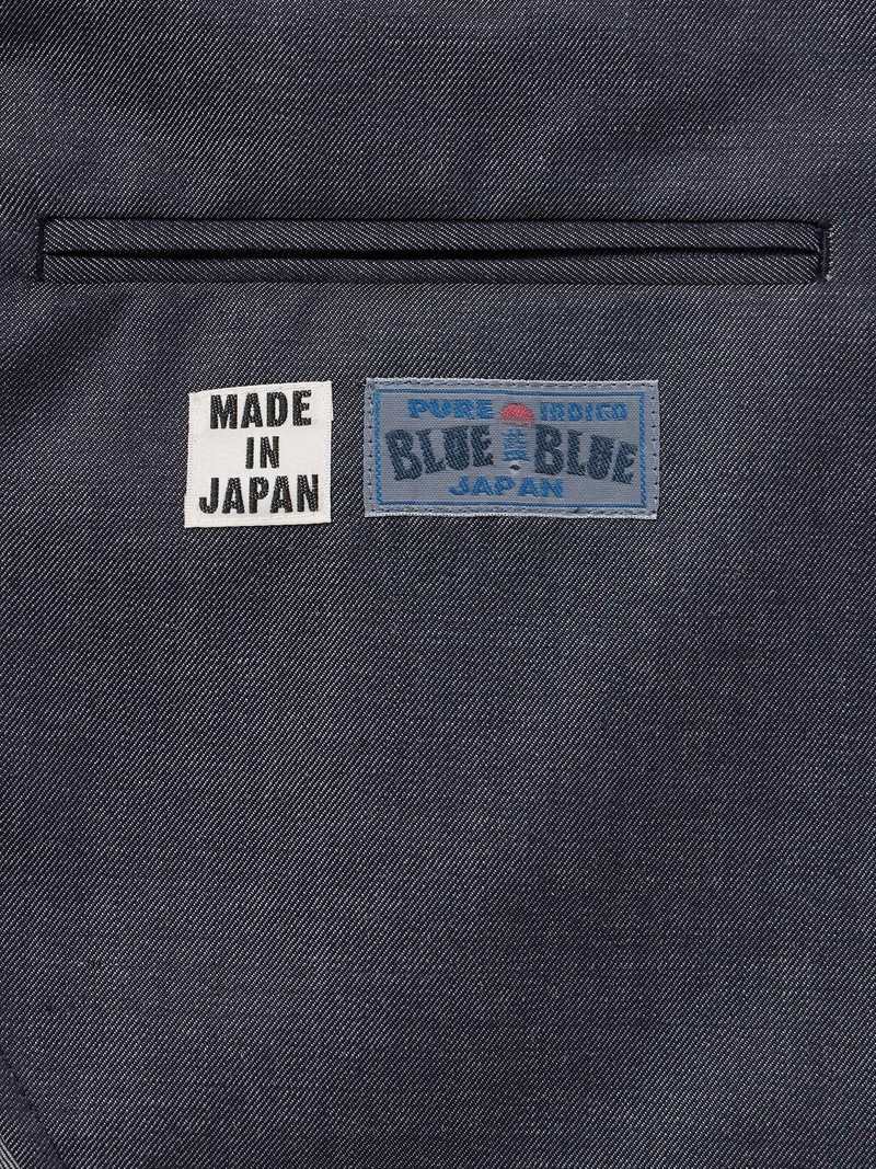 Double-Breasted Wool-Denim Suit Jacket 6
