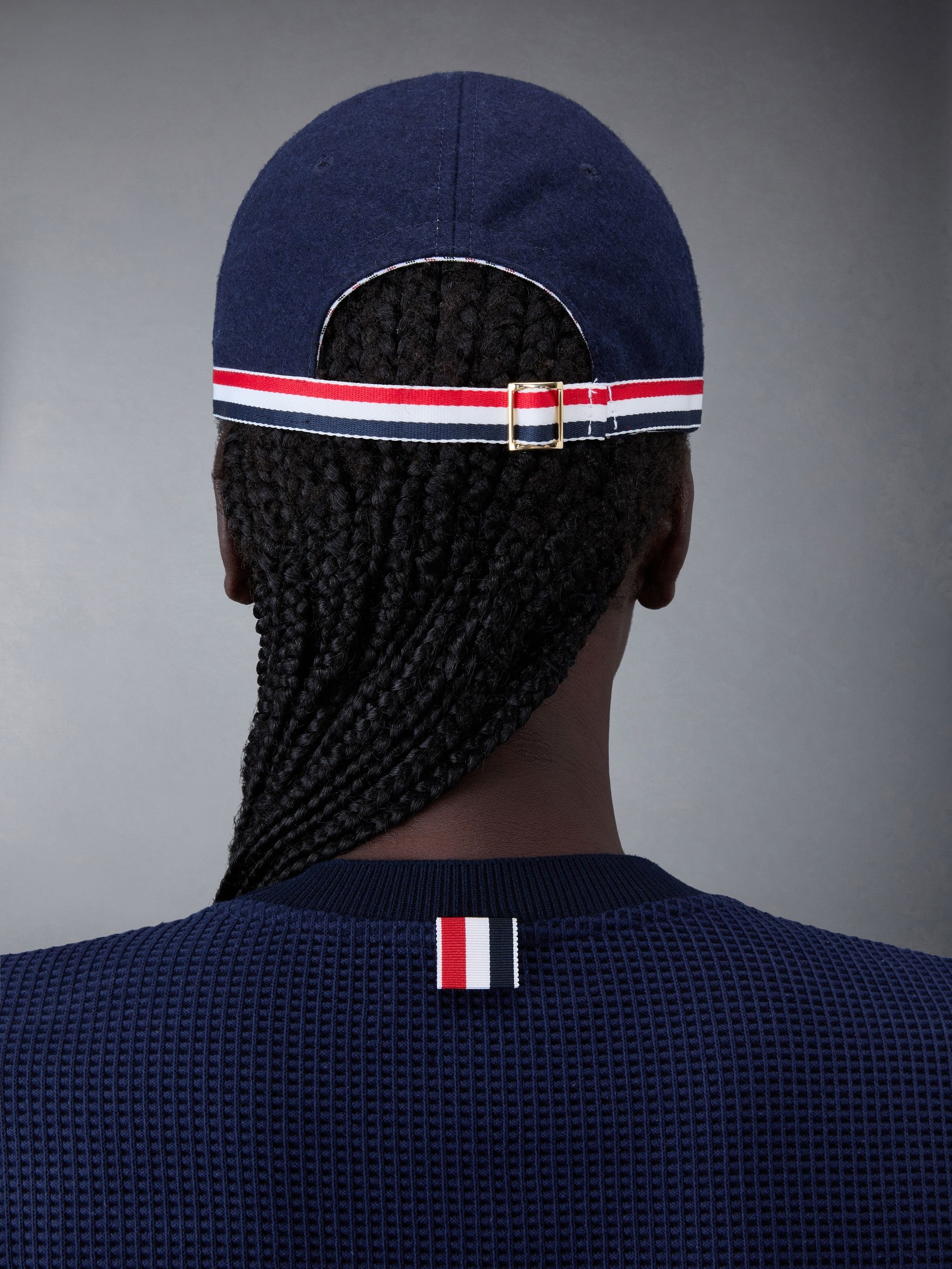 キャップ THOM BROWNE GG BOW BASEBALL CAP IN WOOL FLANNEL Thom Browne Gg Bow Baseball Cap In Wool Flannel | italist