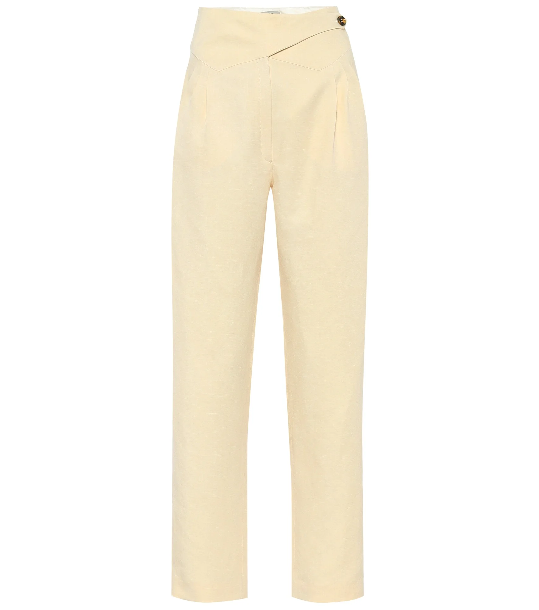 Basque linen and silk high-rise pants - 1
