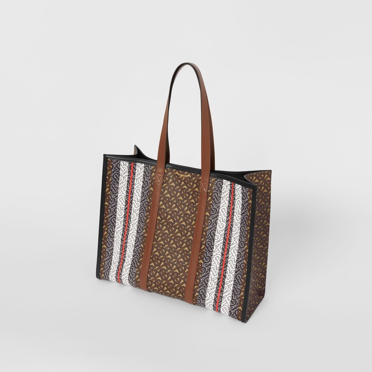 Monogram Stripe E-canvas Tote Bag - 5