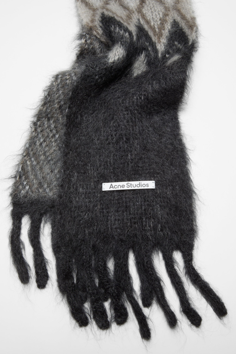 Mohair scarf with hood - Grey 3