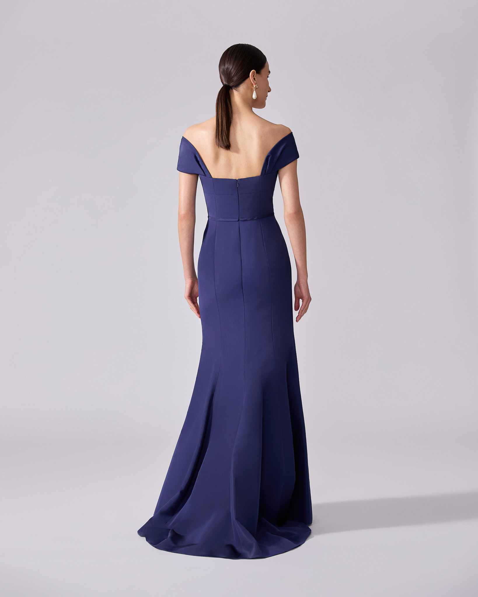 Off-Shoulder Trumpet Gown - 3