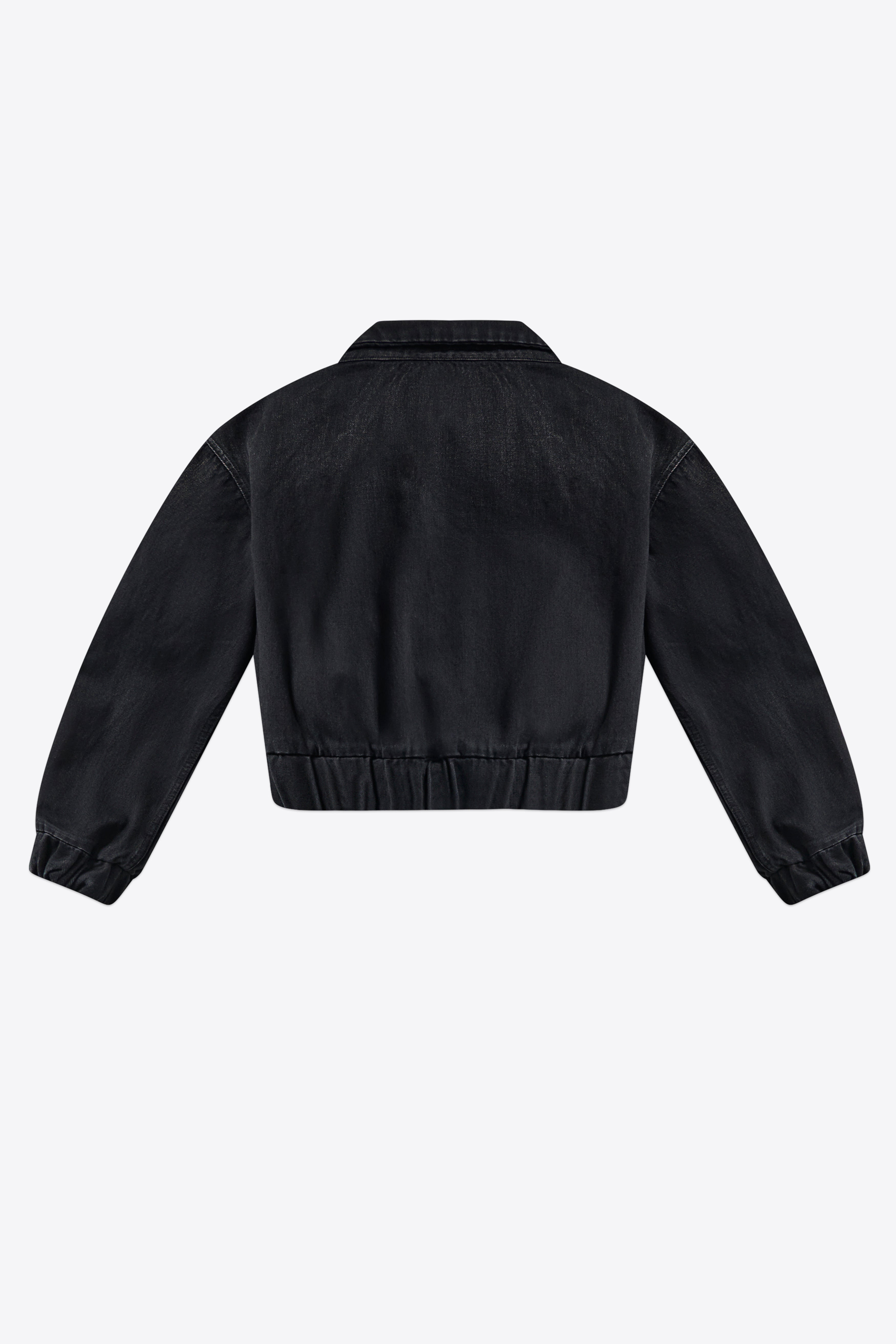 CRYSTAL CHAIN CUTOUT BOMBER JACKET - 2
