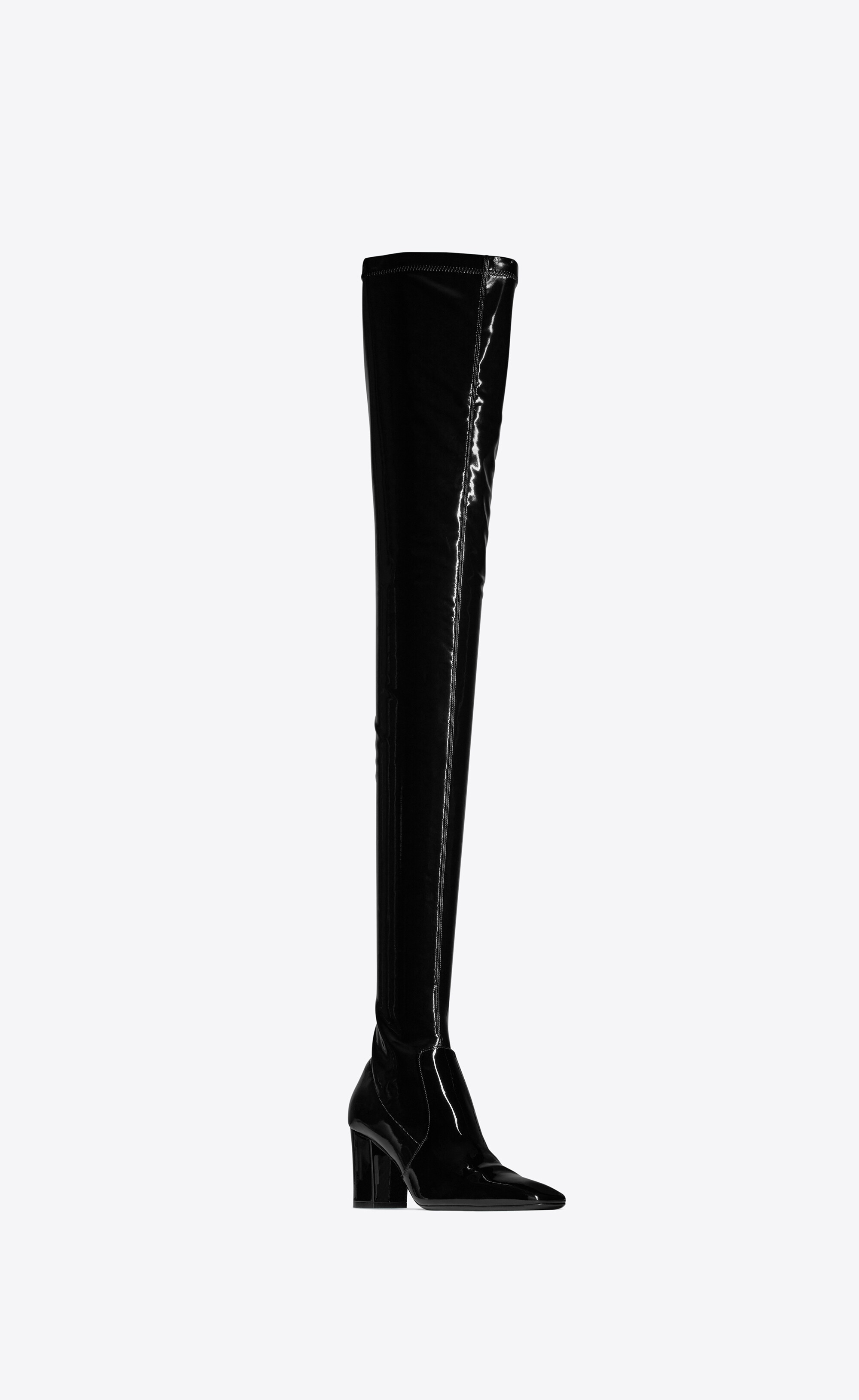 betty over-the-knee boots in stretch vinyl - 5