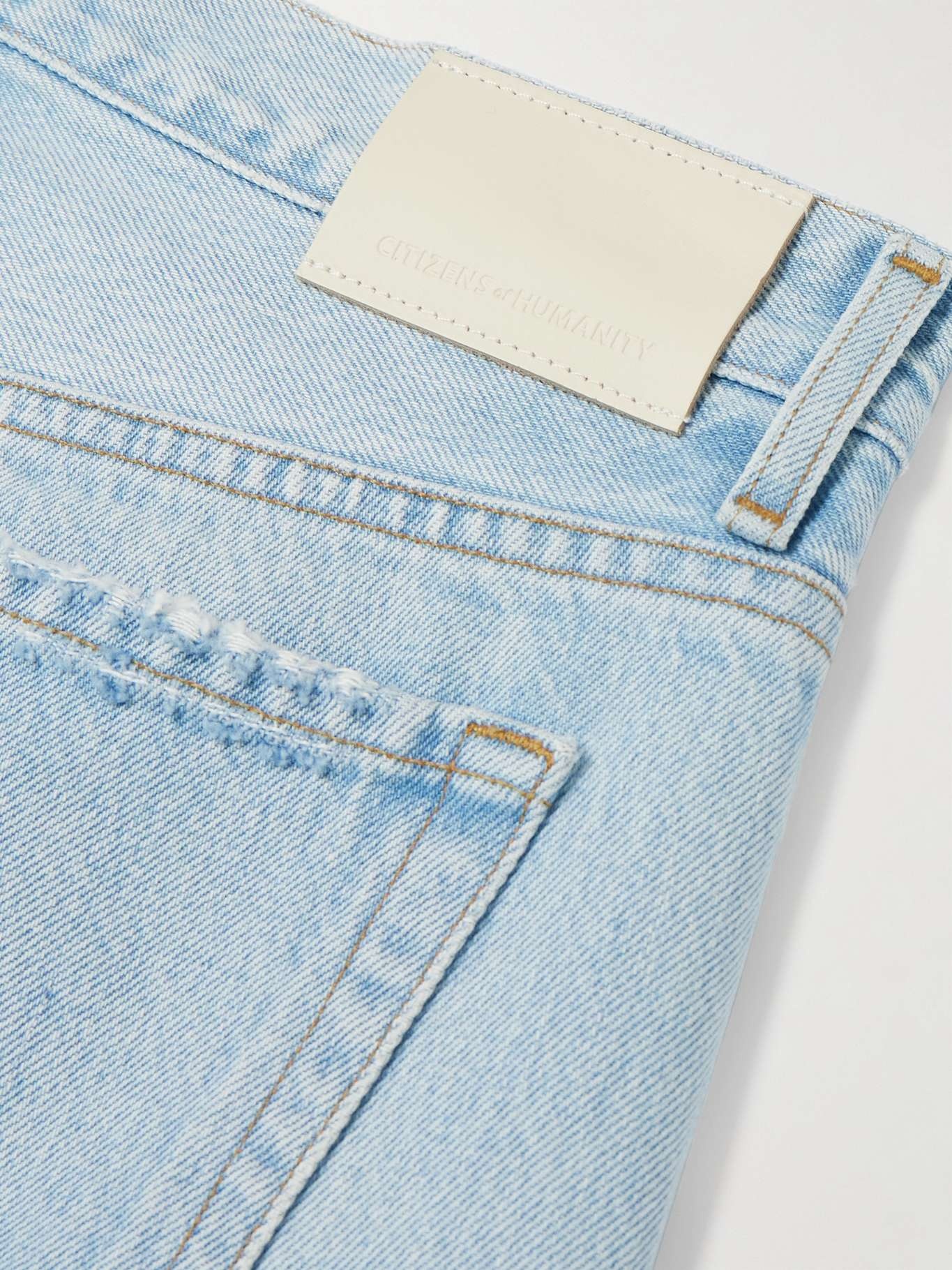 Miro distressed mid-rise barrel-leg jeans Light denim - 5