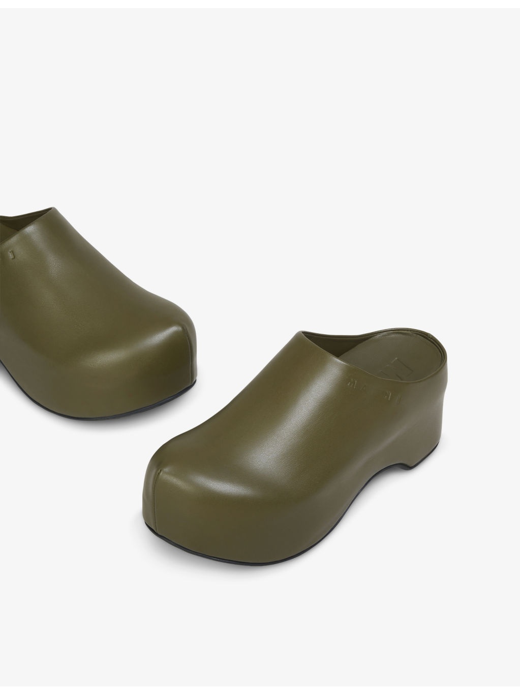 Chunky Leather Clogs - 2