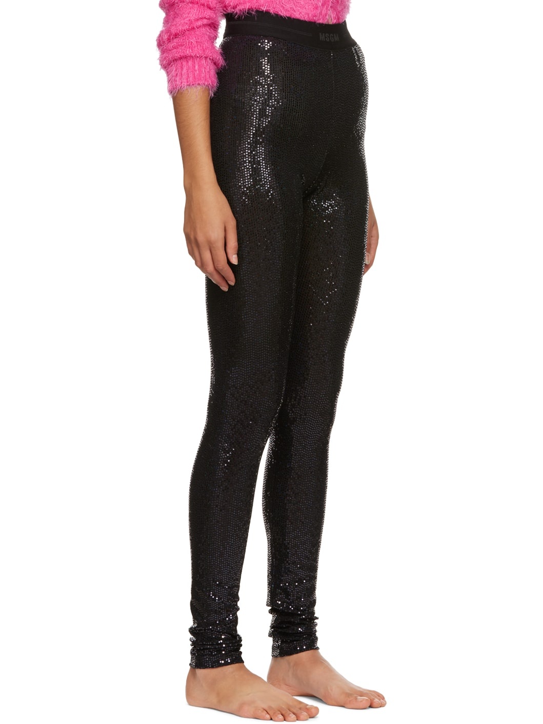 Black Sequin Trousers - 4