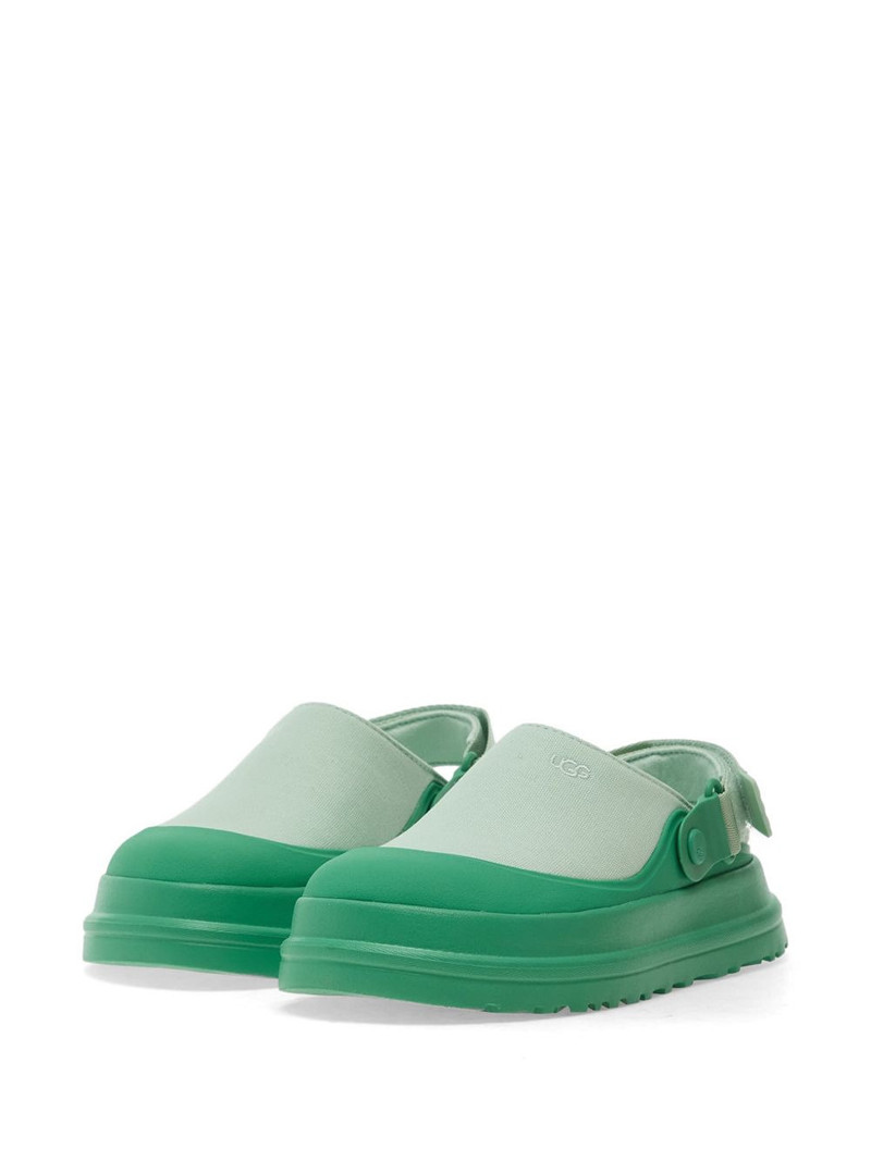 UGG GoldenGlow canvas flat mules outlook