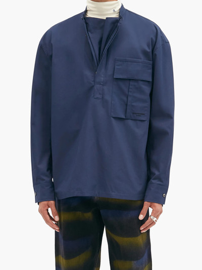 Wooyoungmi Oversized band-collar cotton shirt outlook