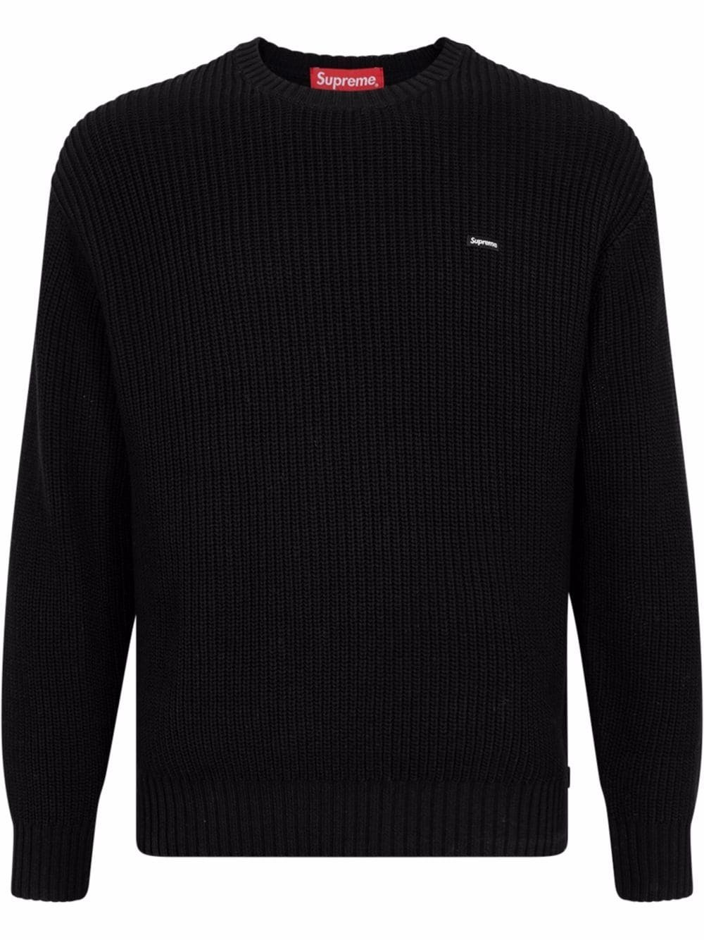 logo-embroidered ribbed-knit jumper - 1