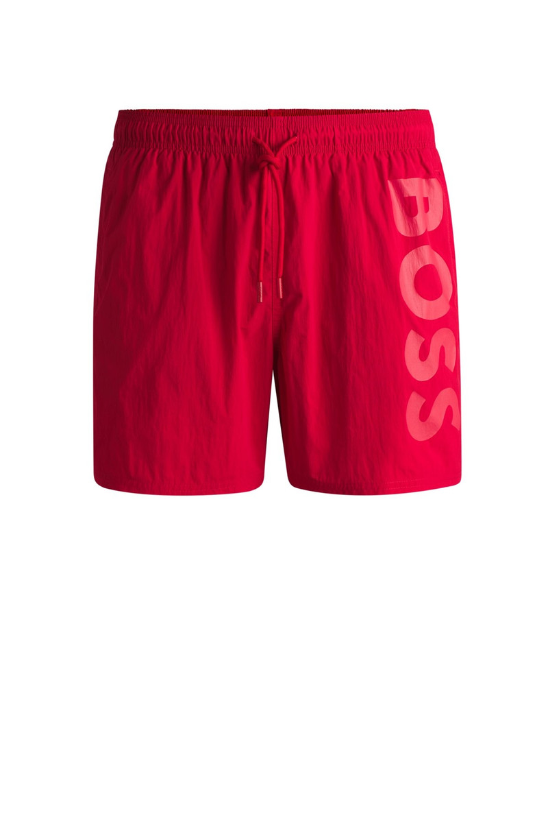 FULLY LINED SWIM SHORTS WITH LOGO PRINT 1