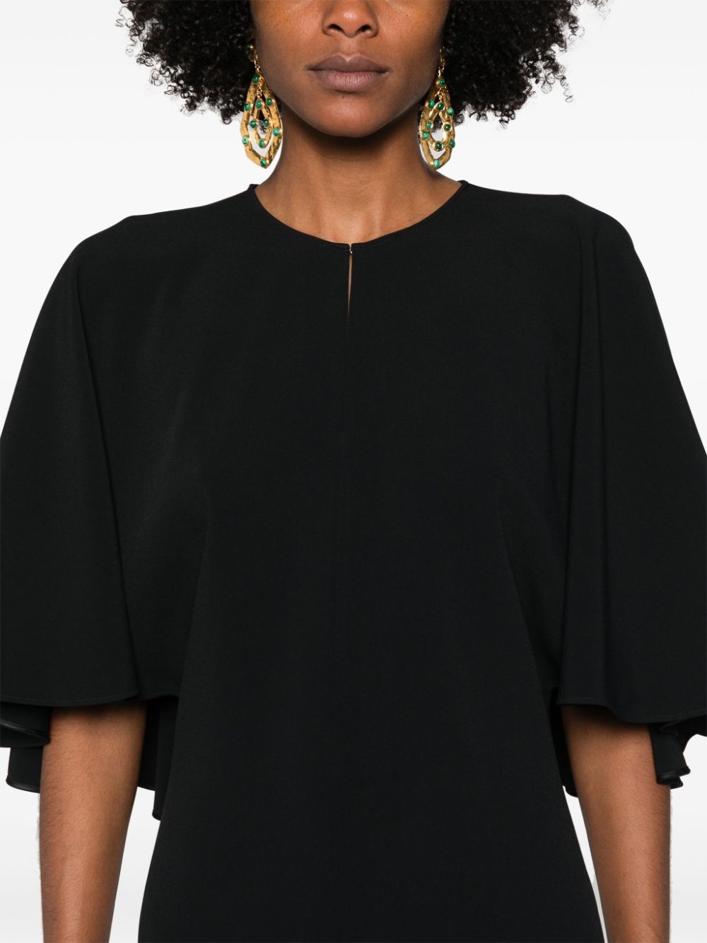 draped-detail cady mini dress - 5