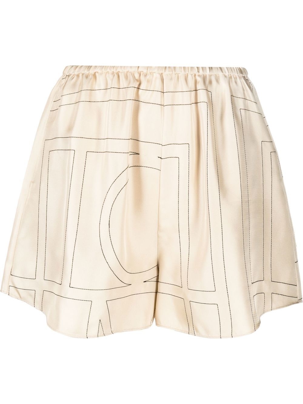 Monogram silk shorts - 1
