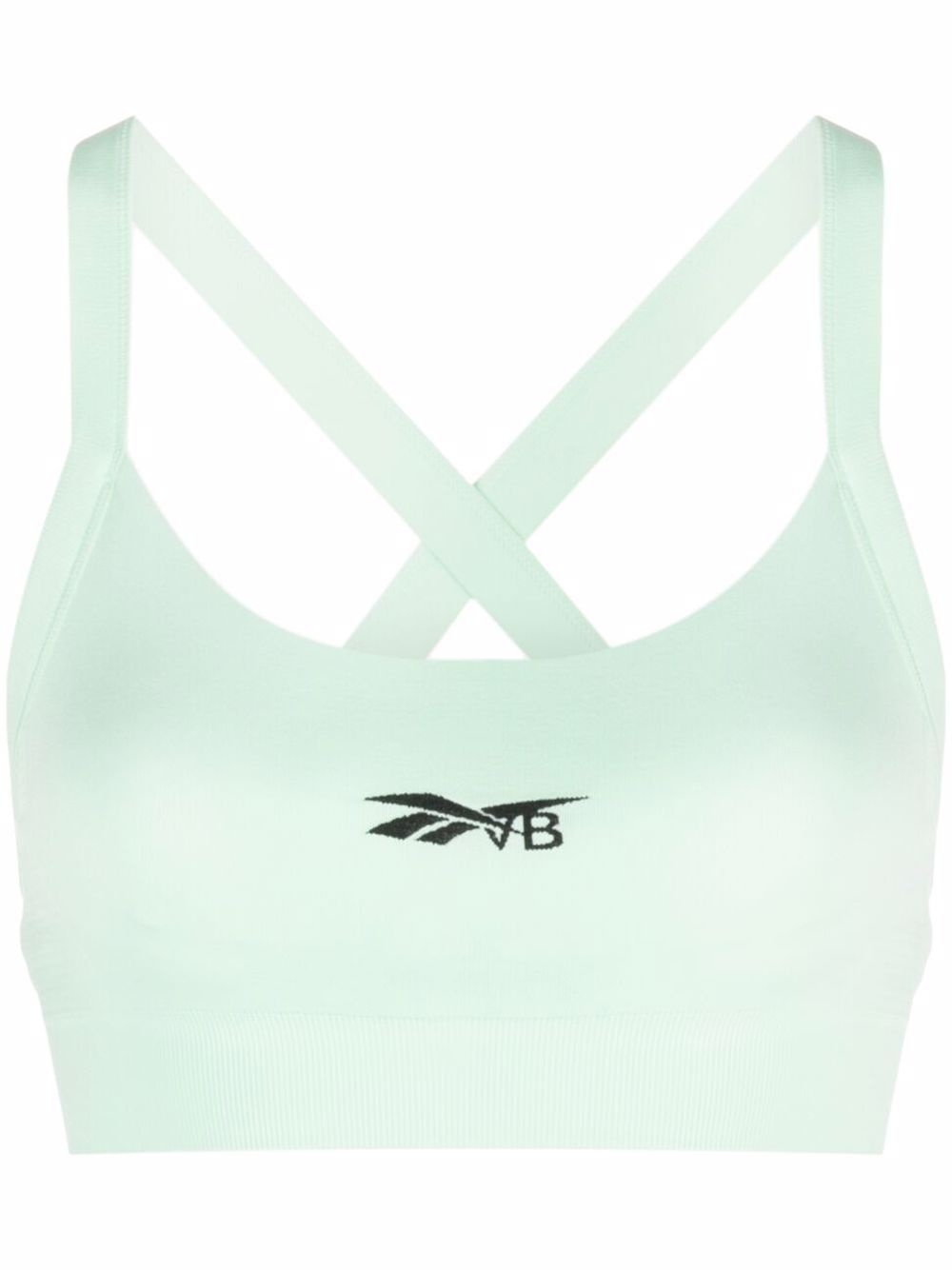 jacquard-logo sports bra - 1