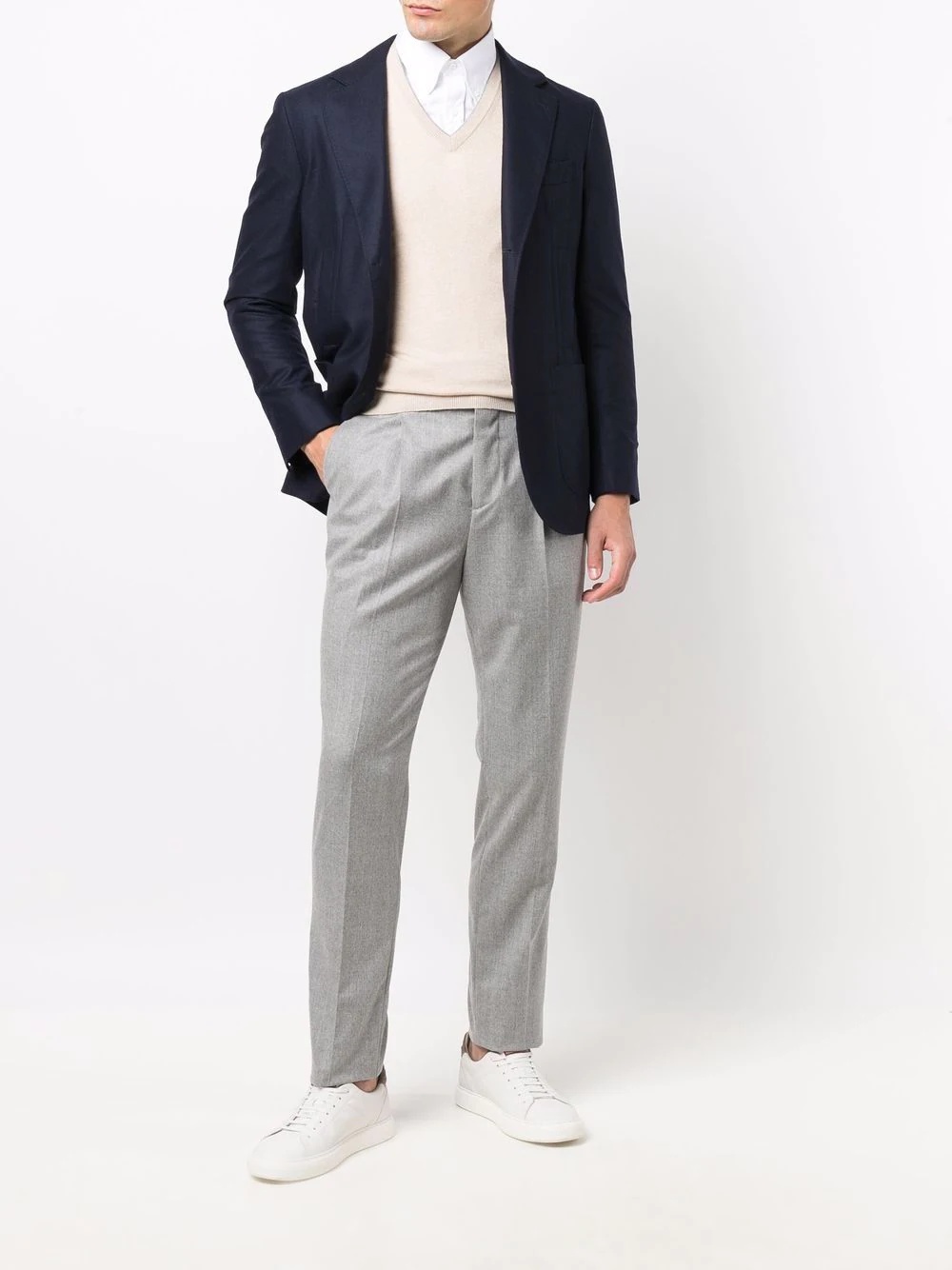 pleat-detail tailored trousers - 2