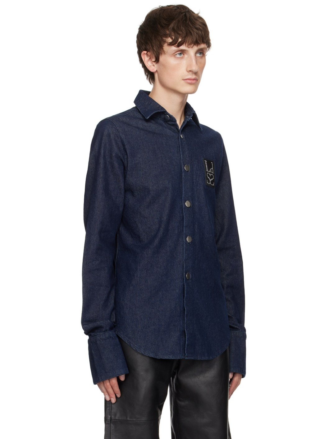 Indigo Button Denim Shirt - 2