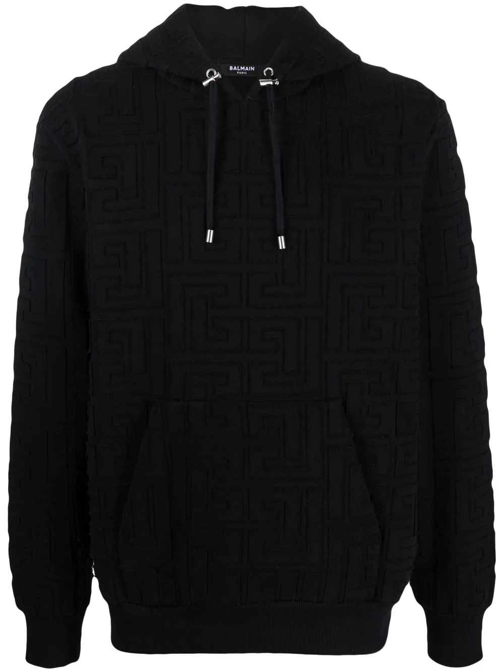 monogram-pattern hoodie - 1