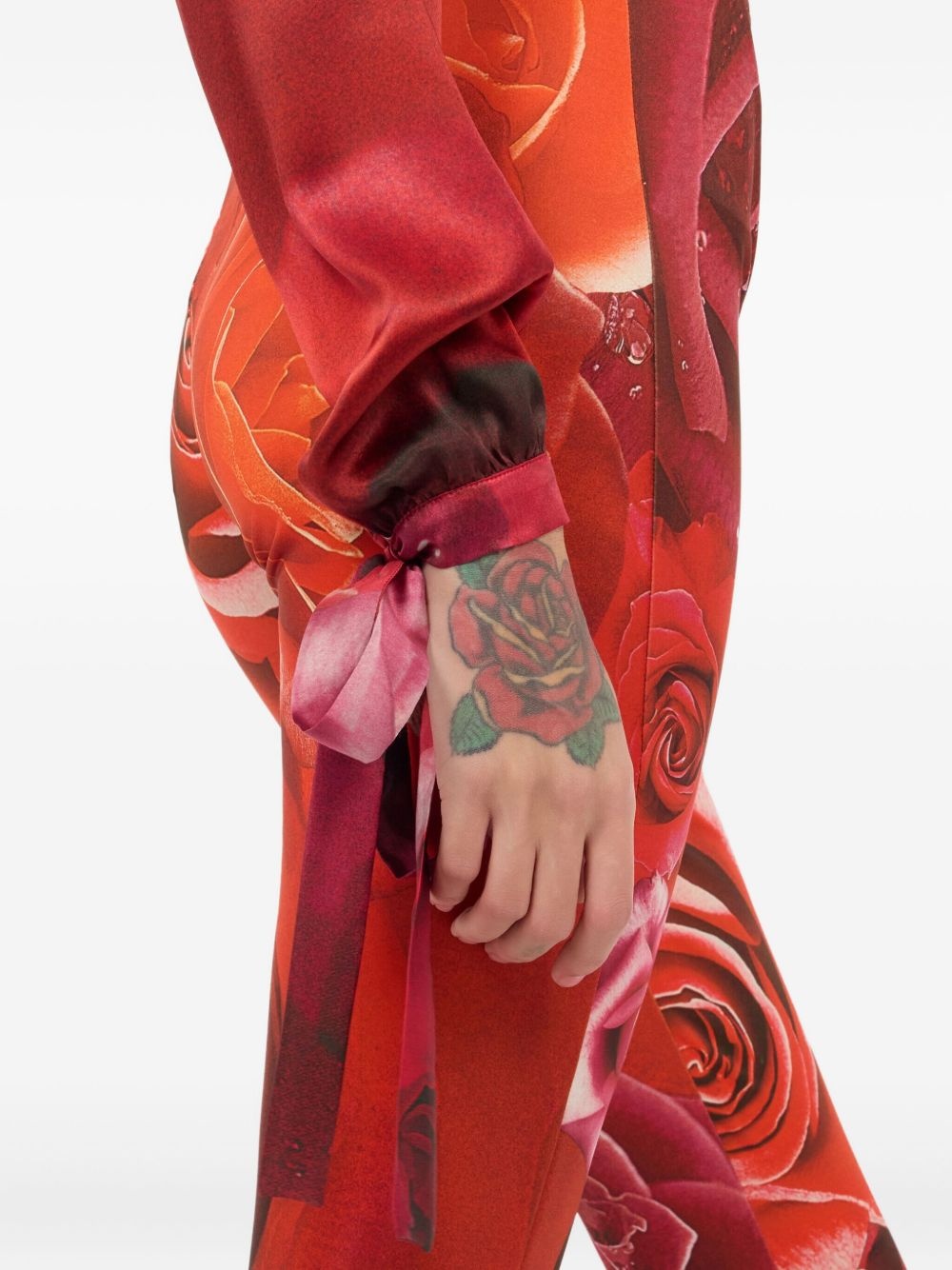 abstract-print bodysuit - 6