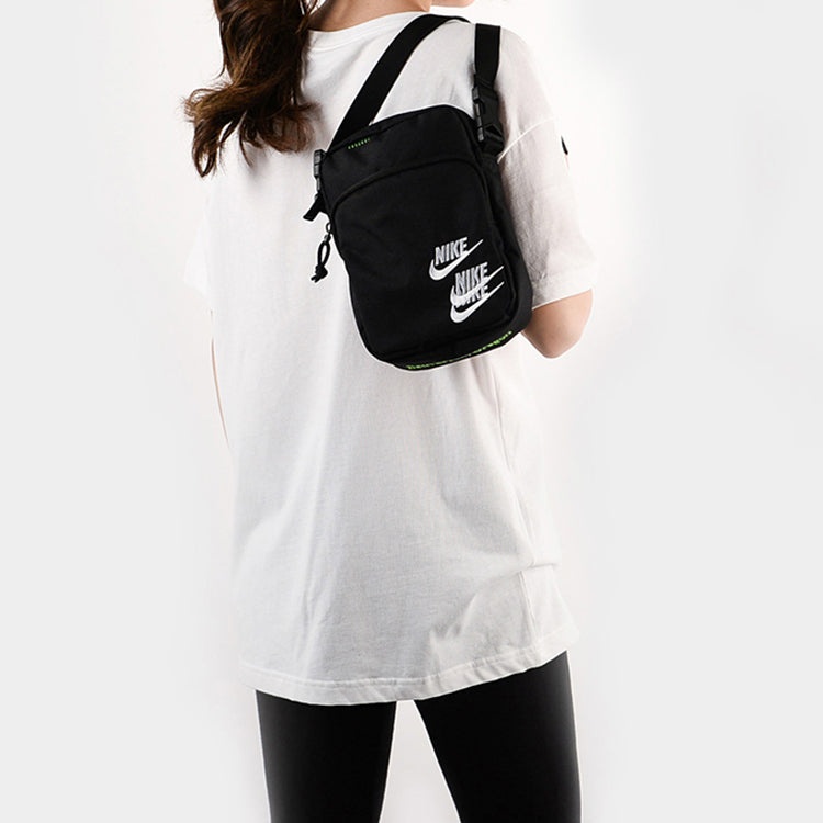 Nike Heritage Embroidered Triple Logo Shoulder Bag 'Black' DH3080-010 - 5