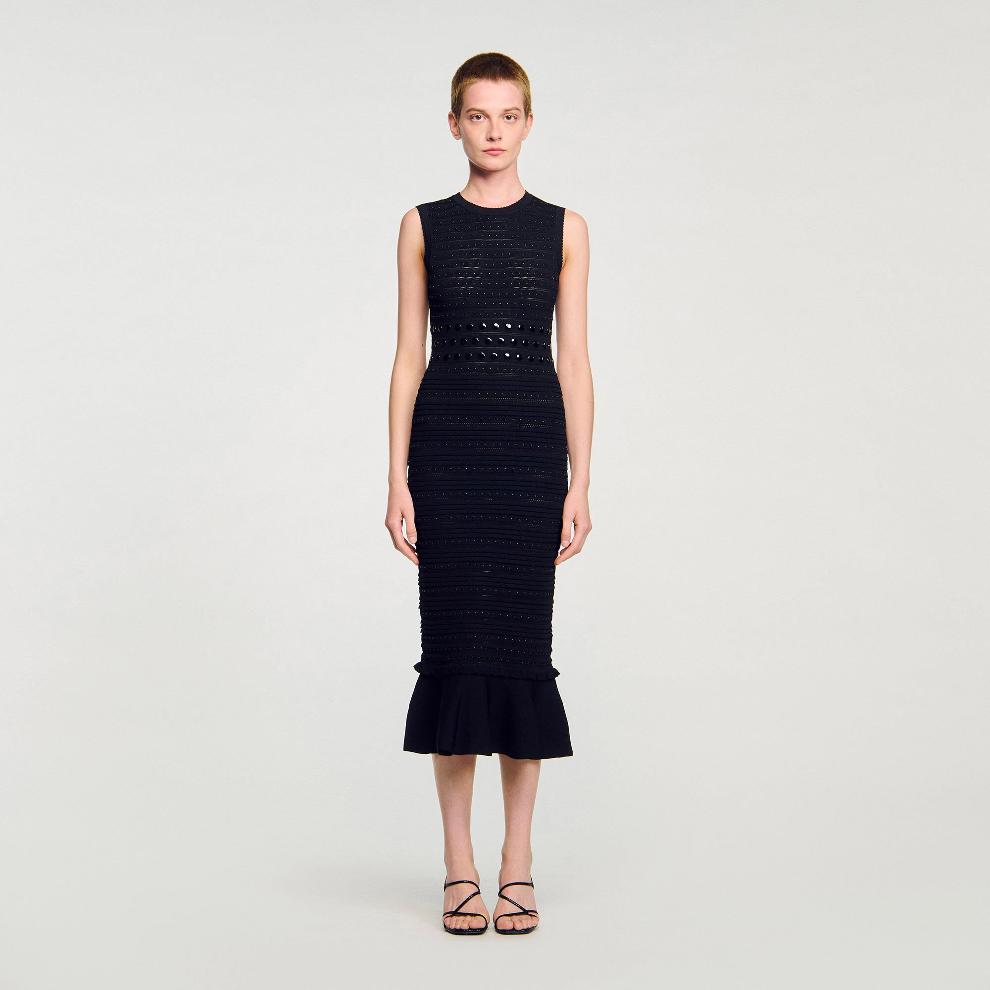 KNIT MIDI DRESS WITH STUDS - 2