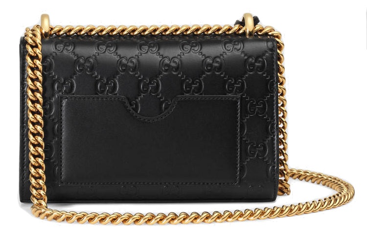 (WMNS) Gucci Padlock Signature Bag 'Black Gold' 409487-CWC1G-1000 - 2