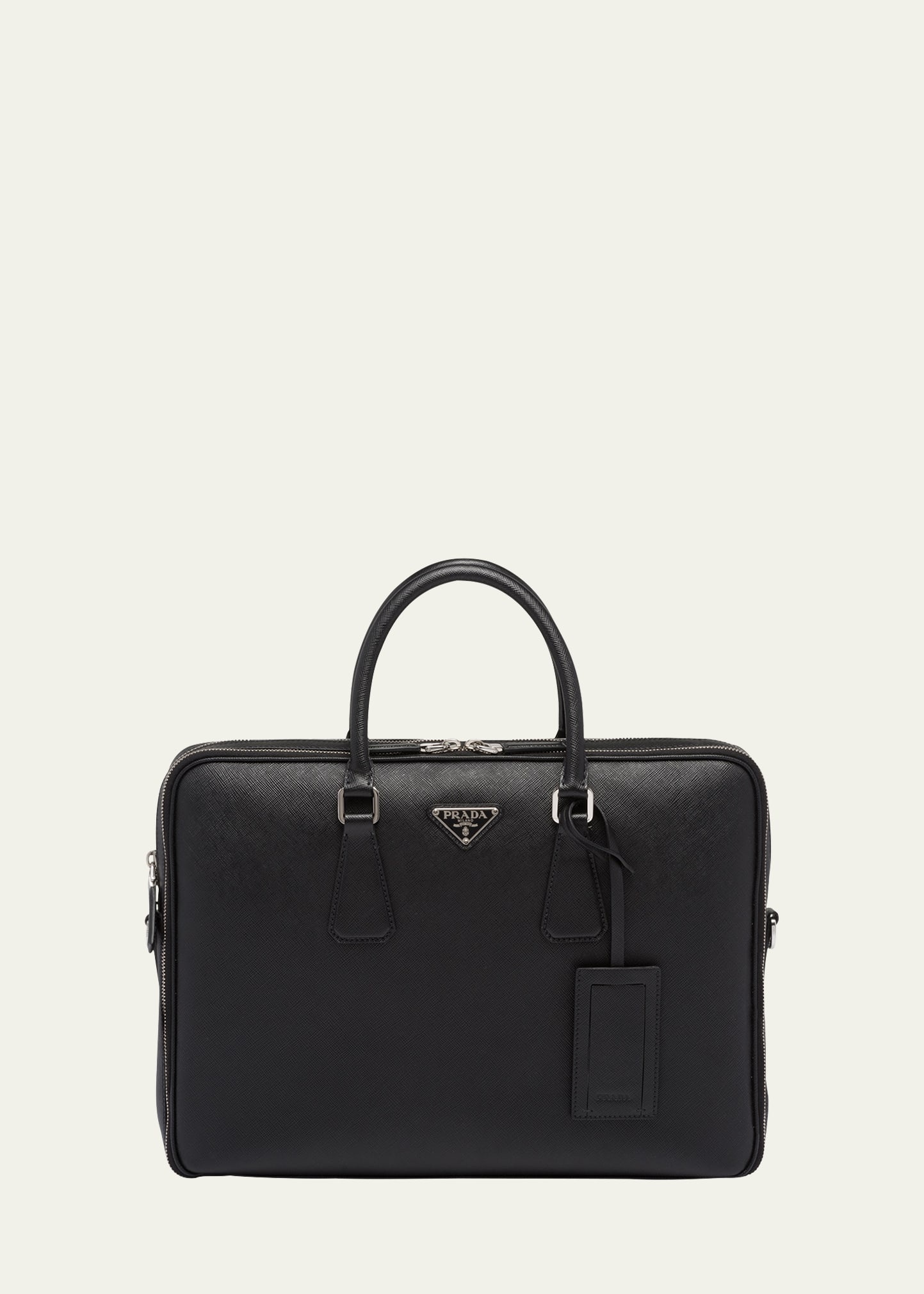 Men's Saffiano Leather Briefcase - 1