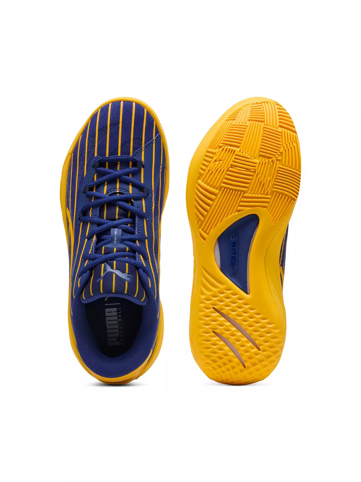 PUMA Tyrese Haliburton All-Pro NITRO Pinstripes "Elektro Blue/Sport Yellow" Men's Basketball Shoe - 4