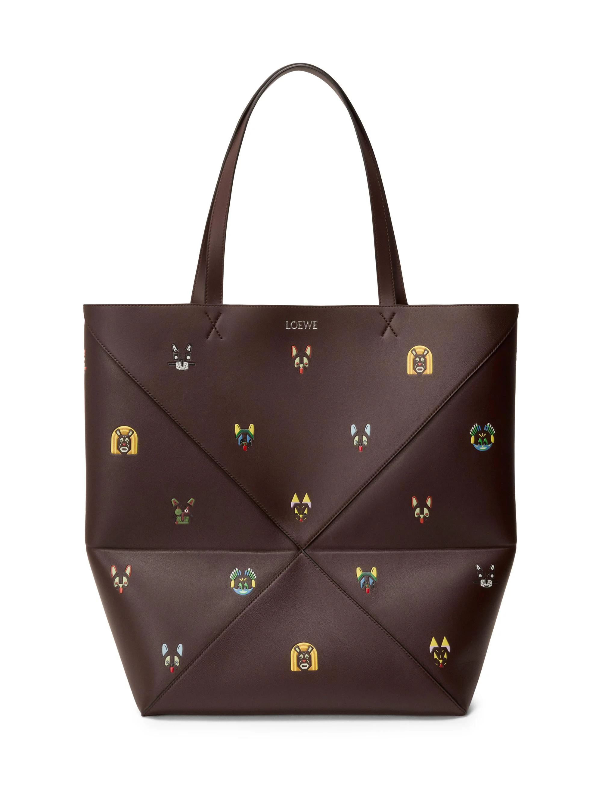Men's x Louis Wain Extra-Large Puzzle Fold Tote Bag - Brown - 1