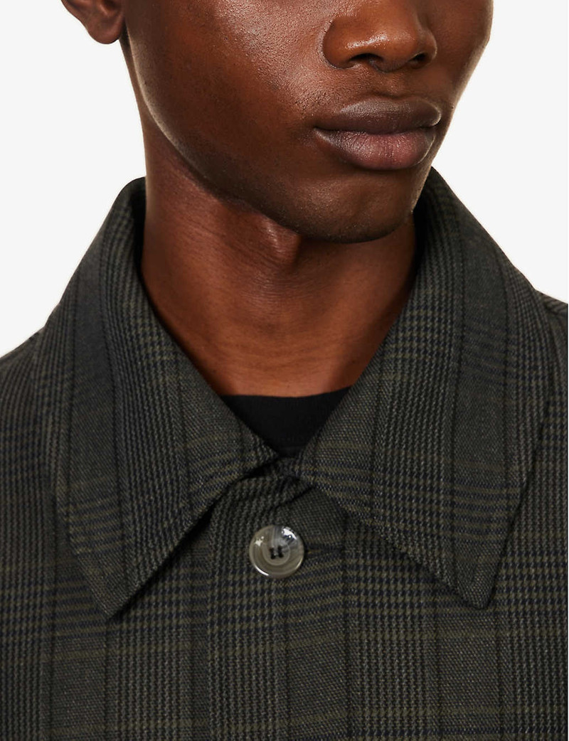 Mac check-pattern relaxed-fit wool-blend coat 12