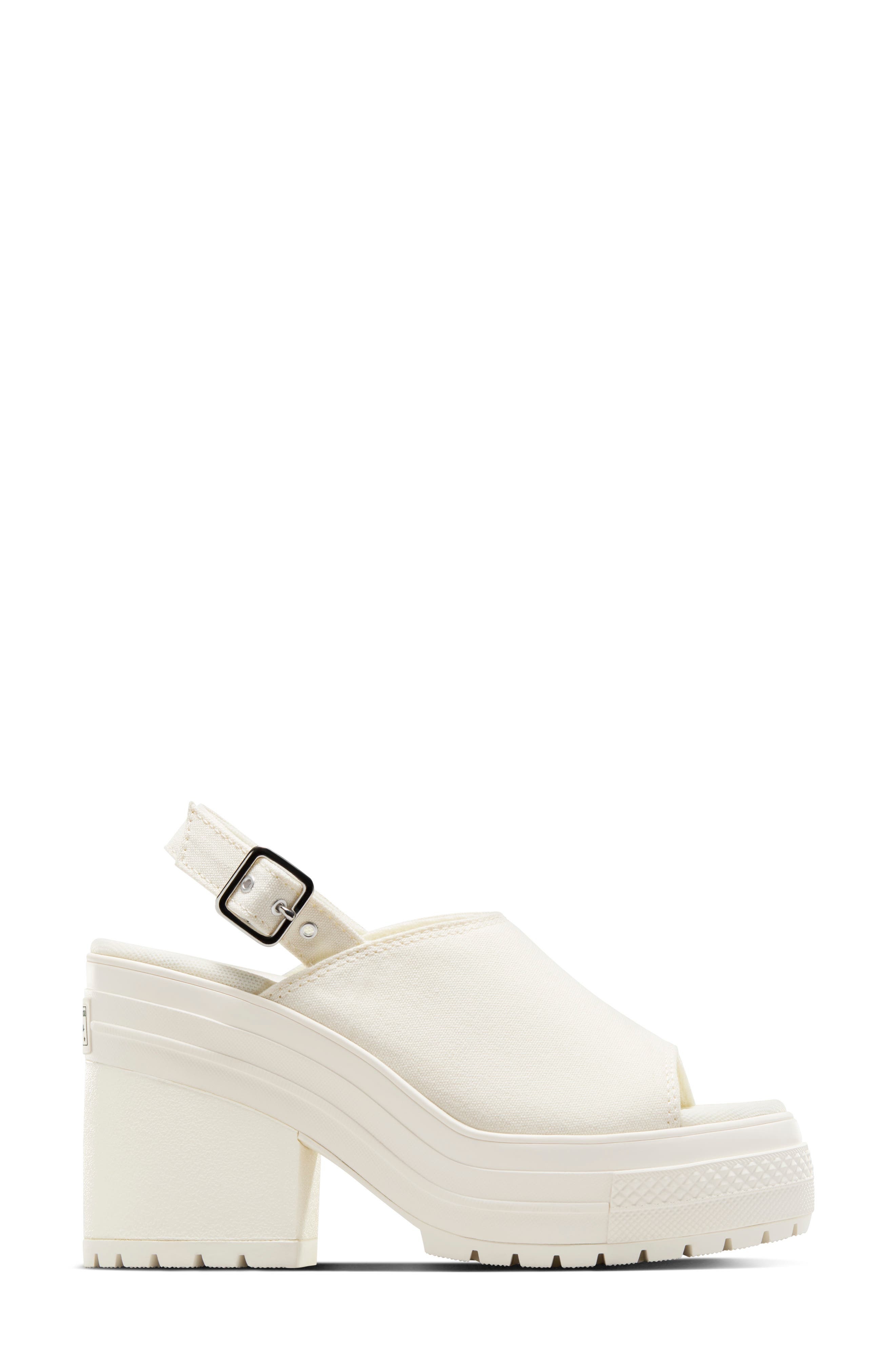Converse Gender Inclusive Chuck 70 De Luxe Heel Slingback Sandal in Egret/Egret/Egret at Nordstrom - 3