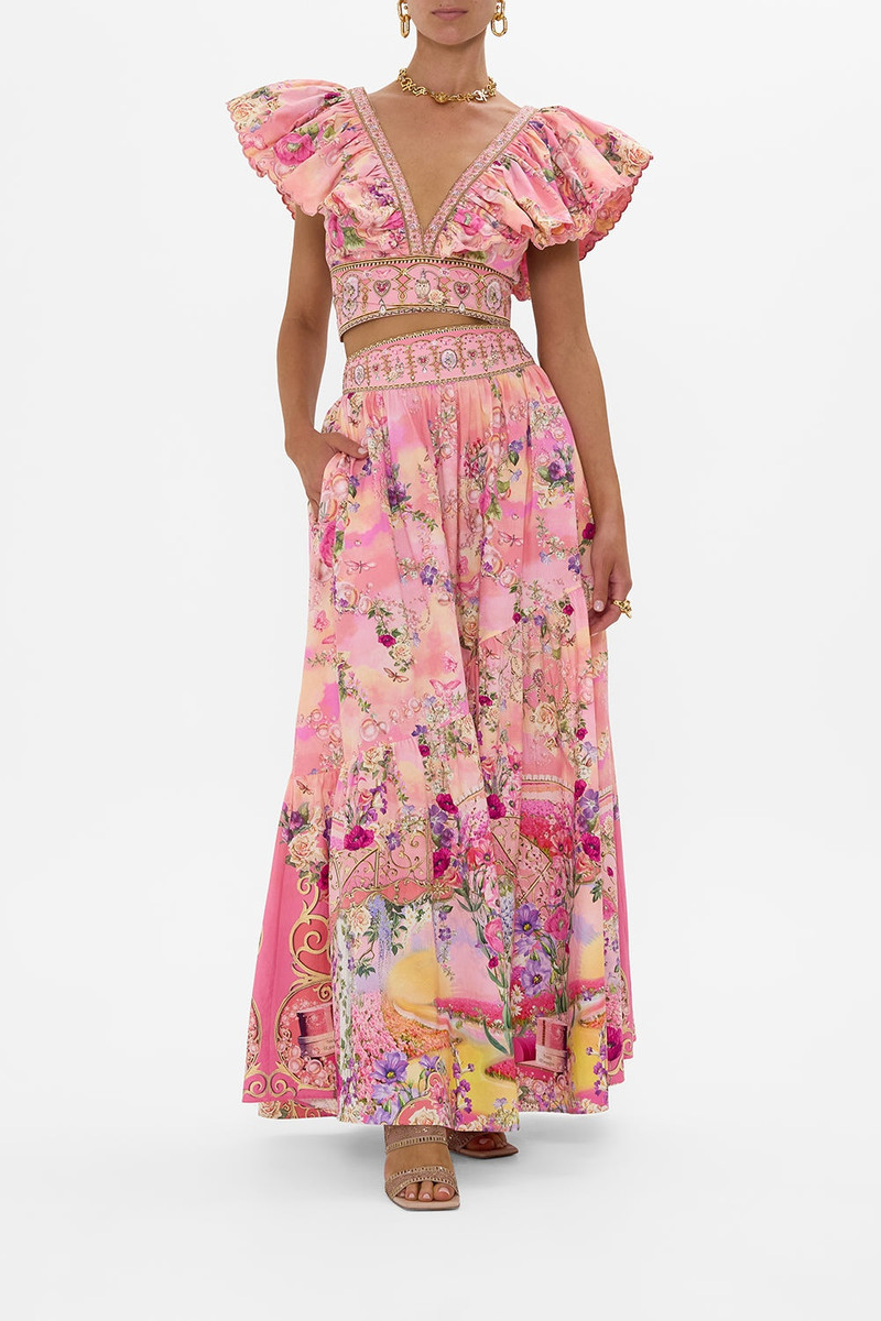 CAMILLA RUFFLE WRAP TOP outlook