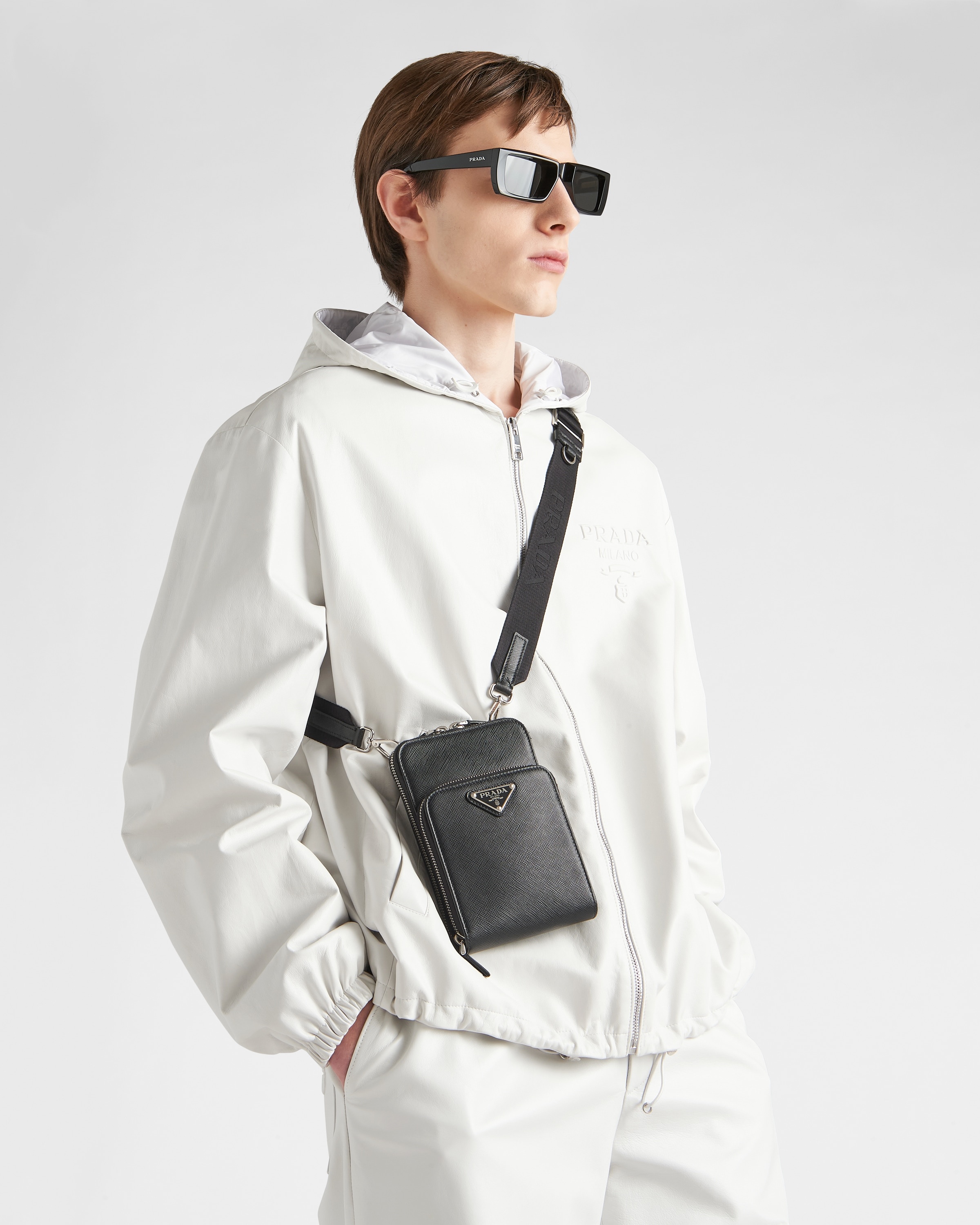 Prada saffiano leather phone case deals
