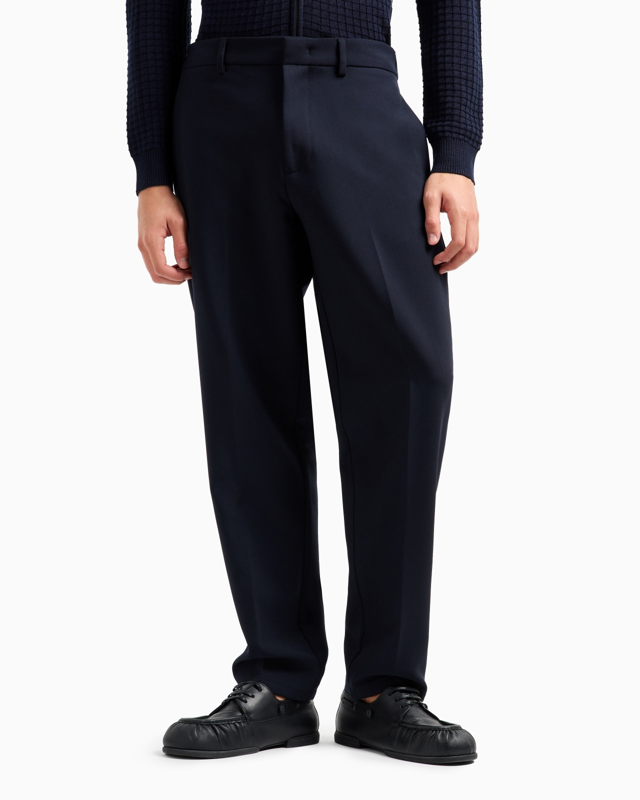 Viscose-blend elasticated-waist trousers - 2
