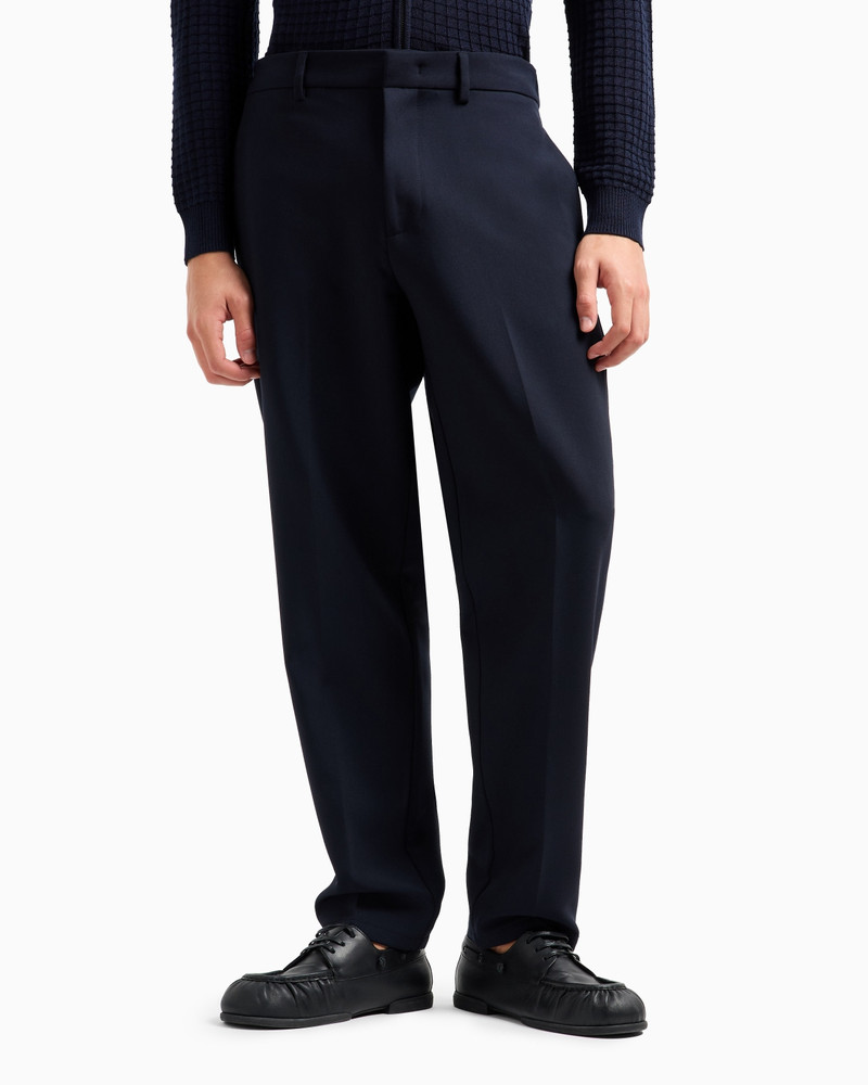 Viscose-blend elasticated-waist trousers 2