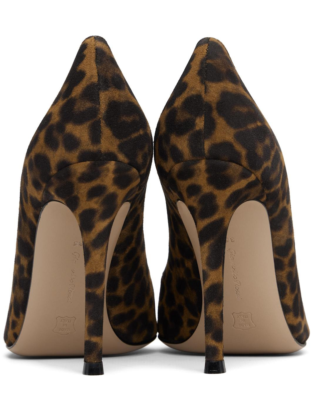 Beige & Brown Gianvito 105 Heels - 2