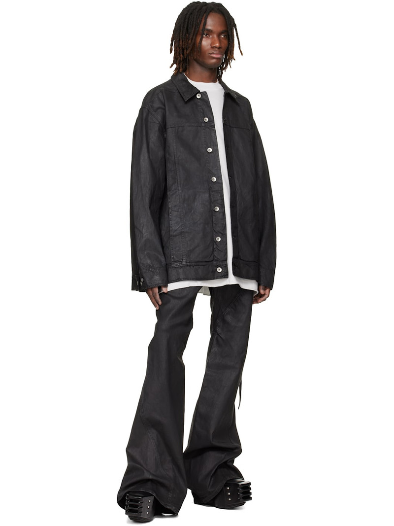 Rick Owens DRKSHDW Black Temple Jumbo Worker Denim Jacket outlook