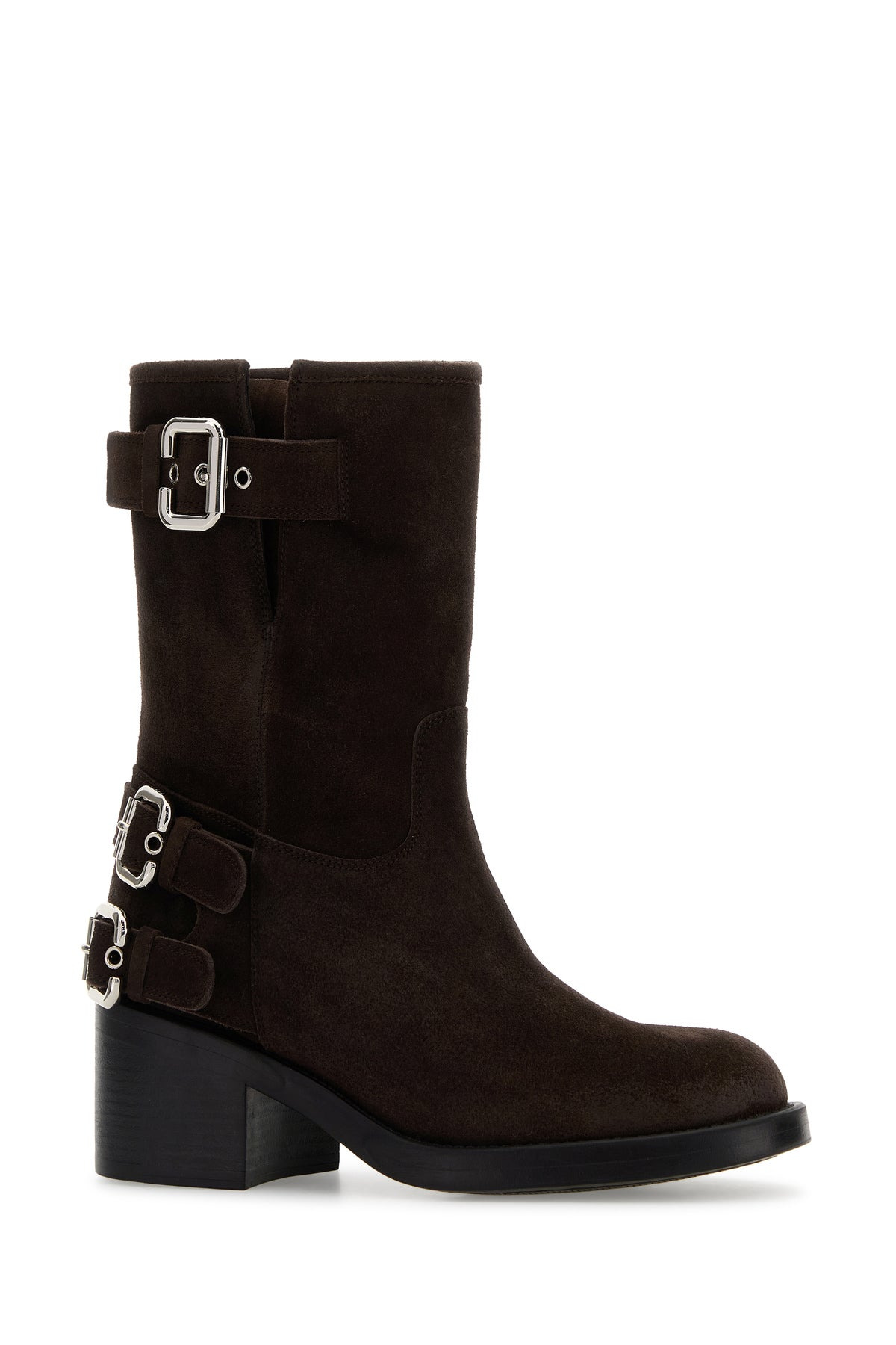 Dark brown suede Dakota boots - 2