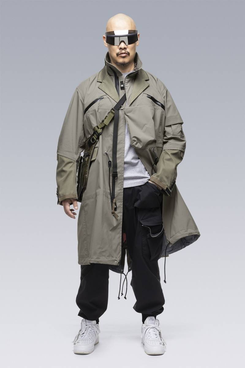 販*中様 sacai/ACRONYM Trench Alpha Green L ACRONYM SAC-J2760 sacai / ACRONYM Trench Coat Alpha Green | REVERSIBLE