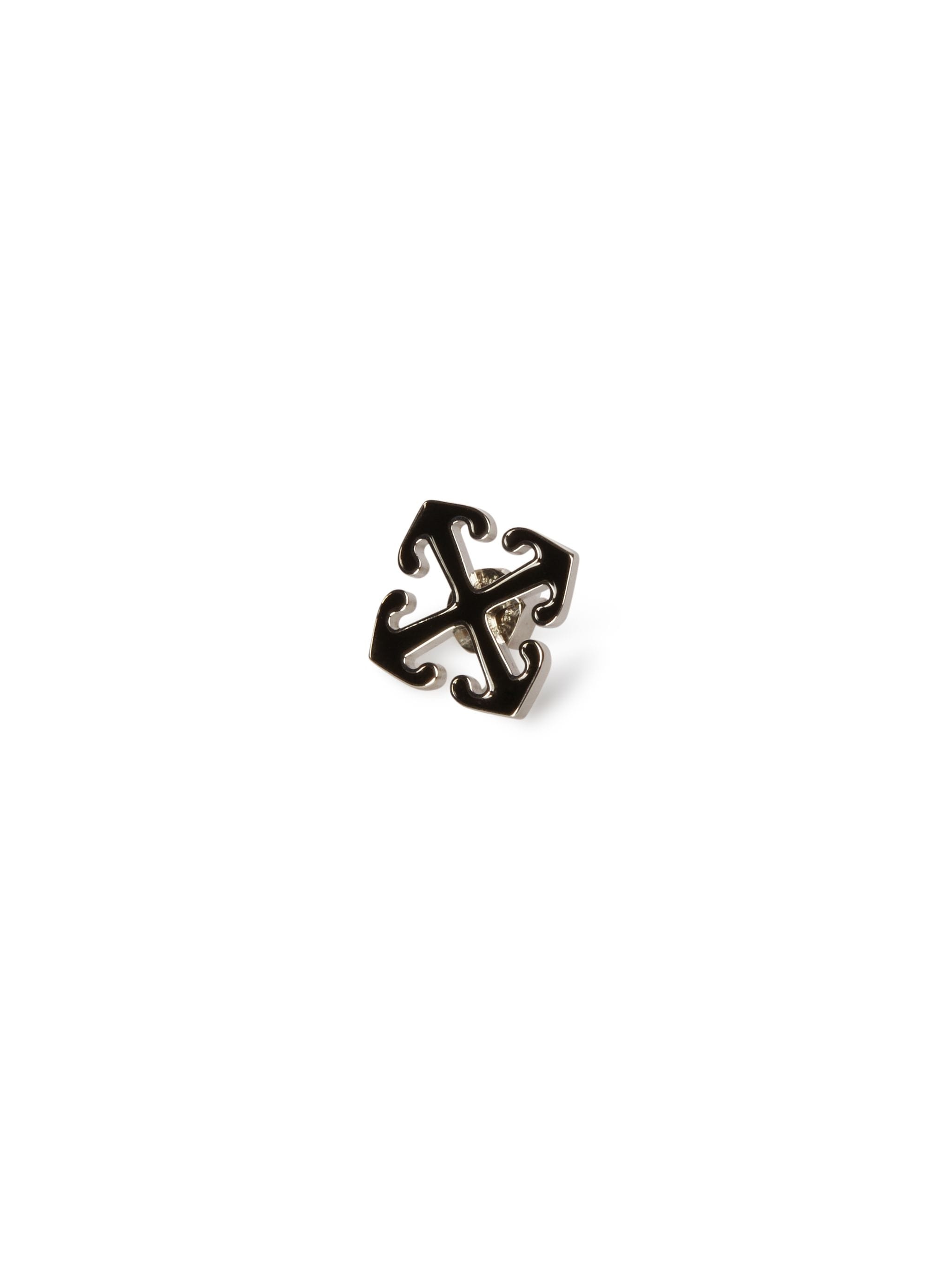 Black Enamel Arrow Mono Earring - 2