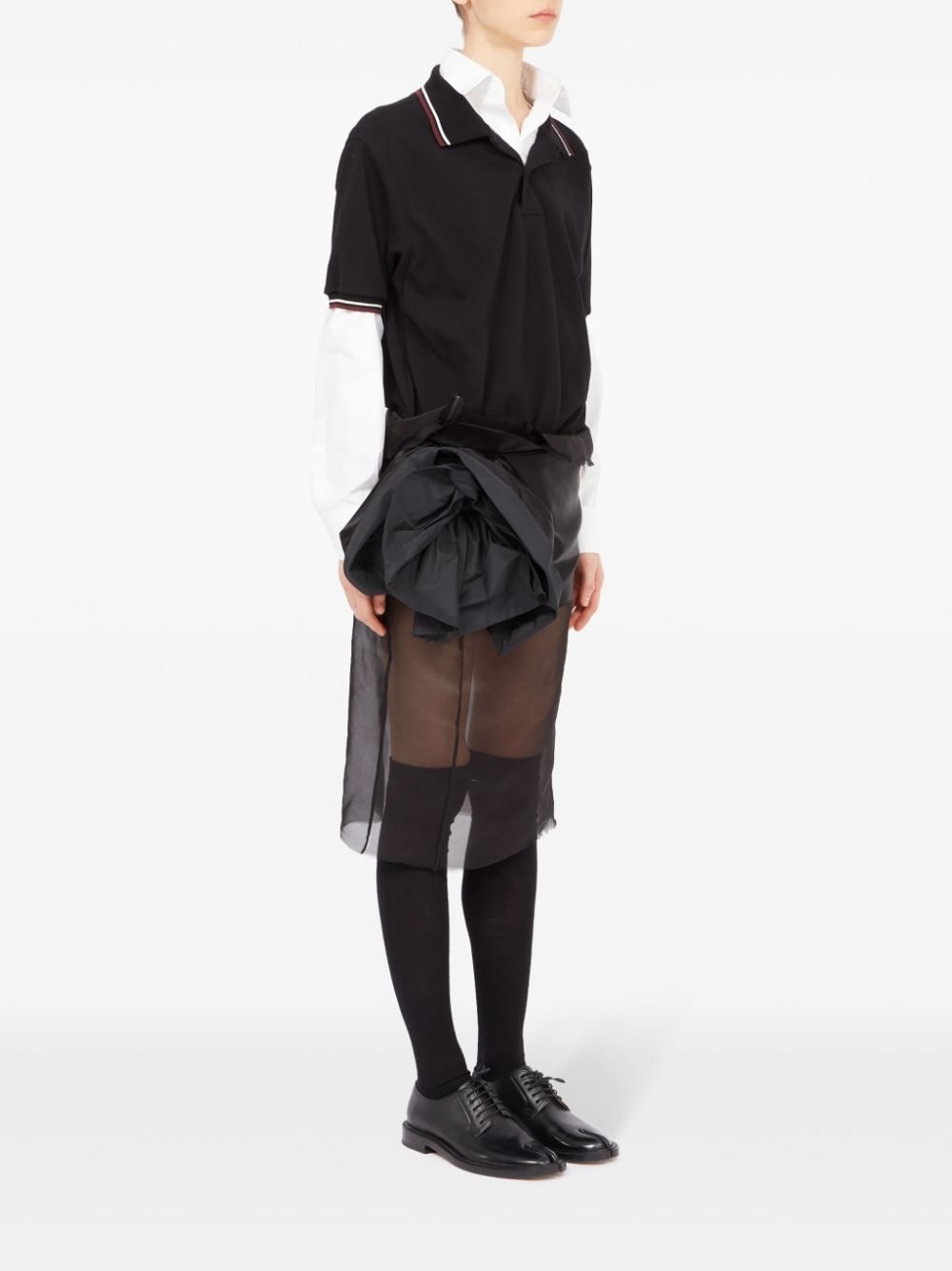 flower-detail tulle midi dress - 3