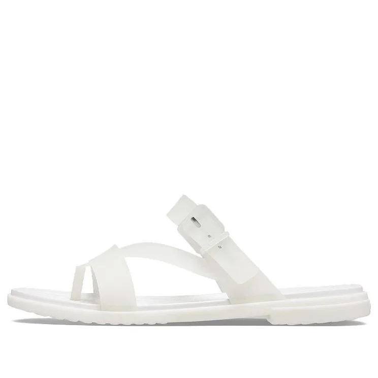 (WMNS) Crocs Tulum Slides 'Translucent White' 207173-159 - 1