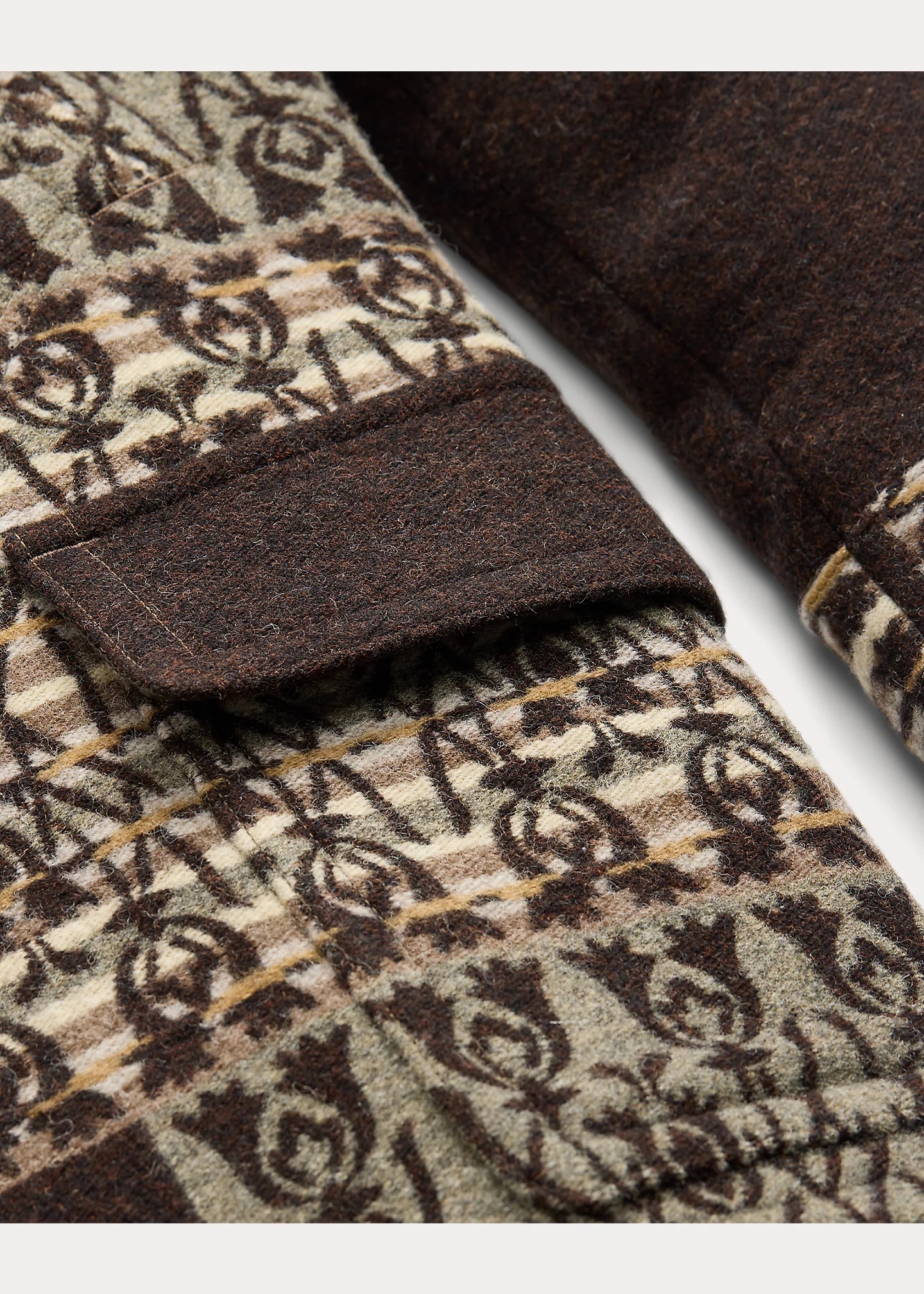 Shearling-Collar Jacquard Ranch Coat - 5