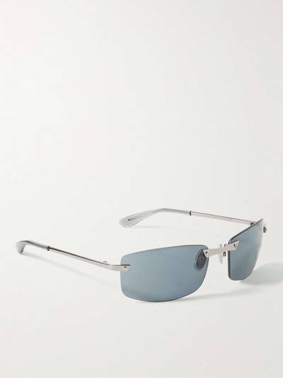 Acne Studios Abello Rimless Rectangular-Frame Silver-Tone Sunglasses outlook