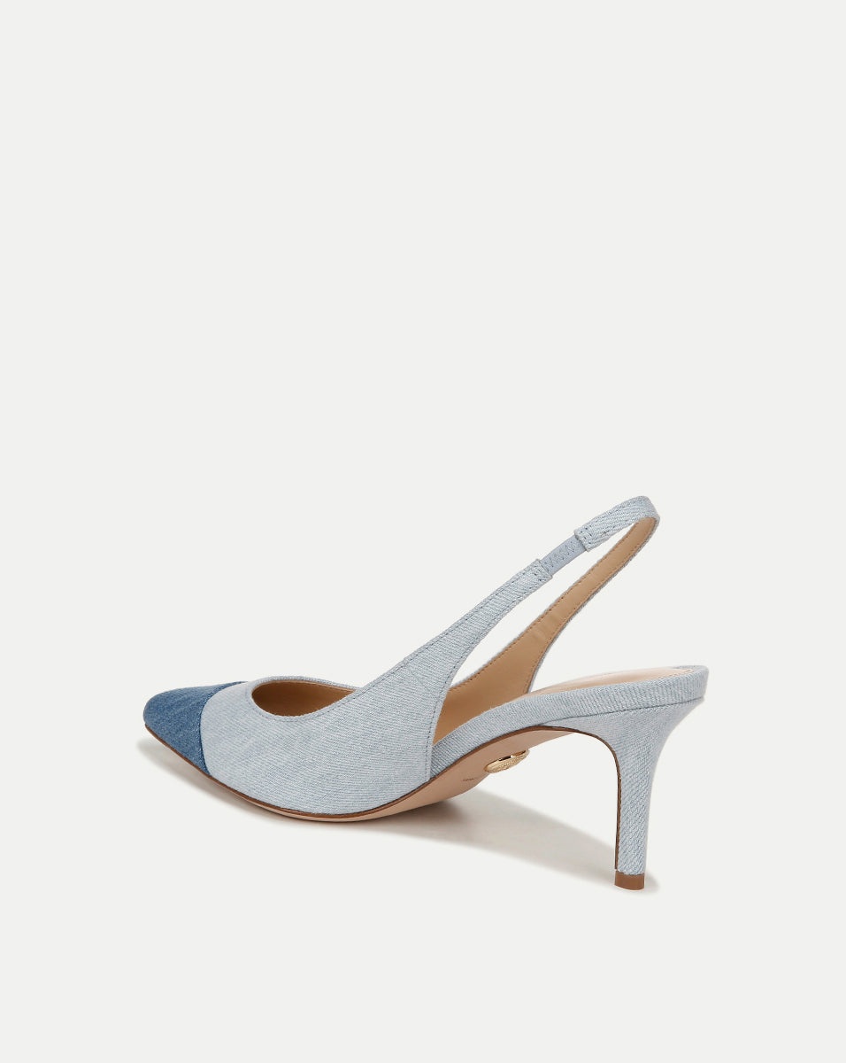 LILIANA DENIM SLINGBACK PUMP - 4
