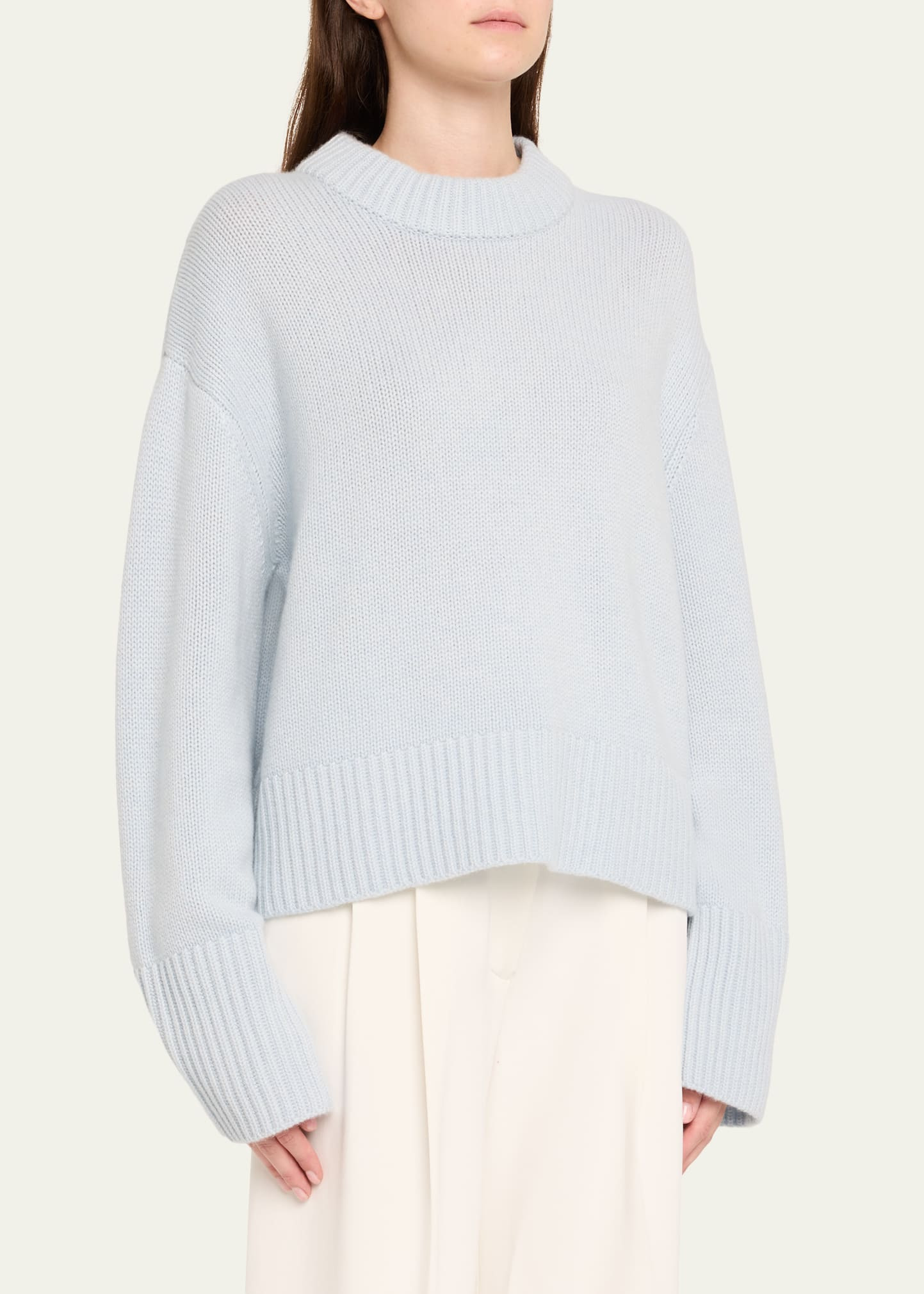 Sony Cashmere Drop-Shoulder Crewneck Sweater - 4