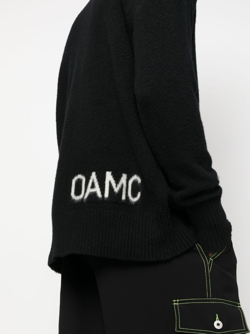 logo-print wool jumper 5