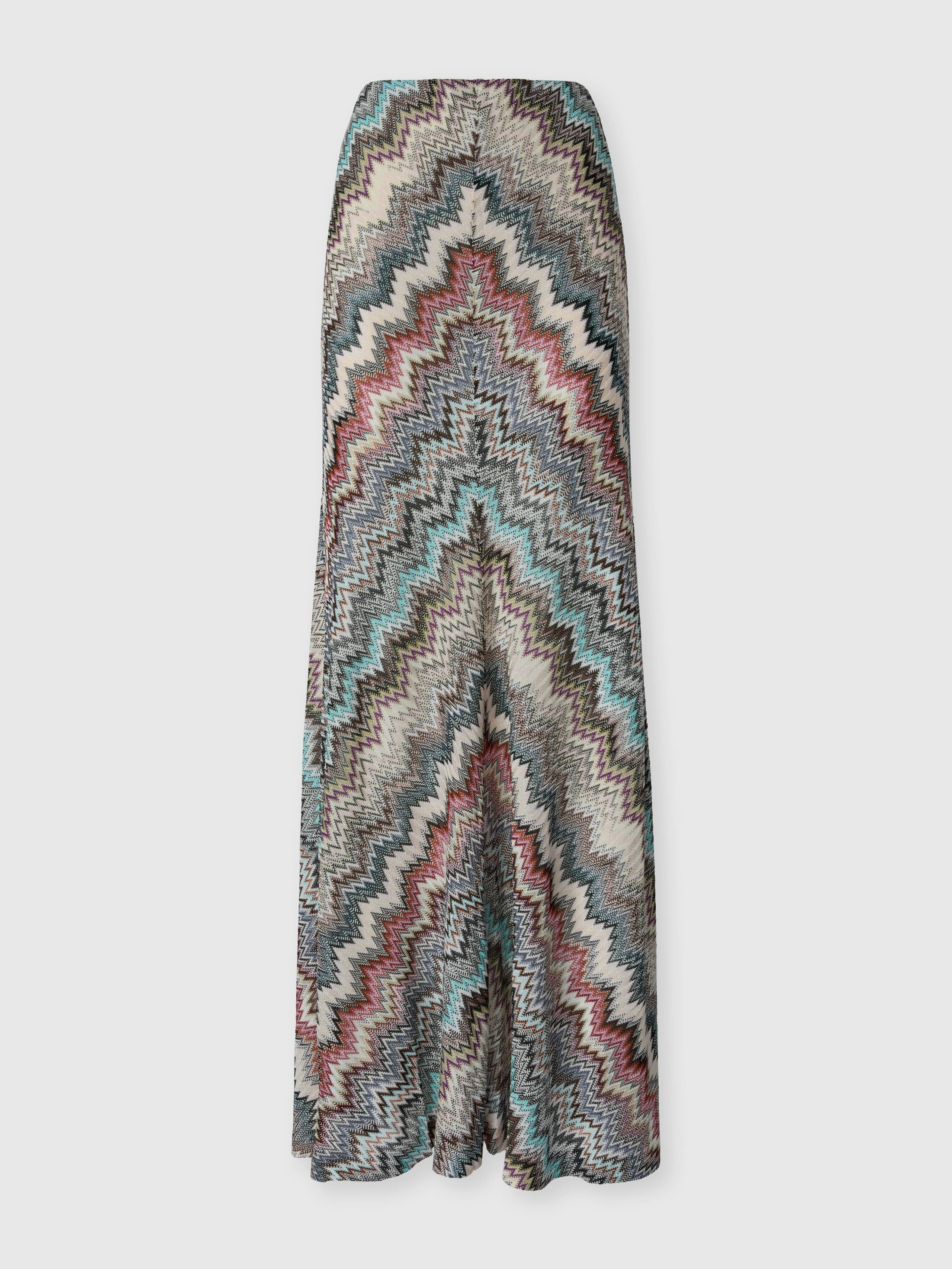 Missoni Flared Long Skirt In Viscose With Zigzag Pattern in Multicoloured at Nordstrom - 1