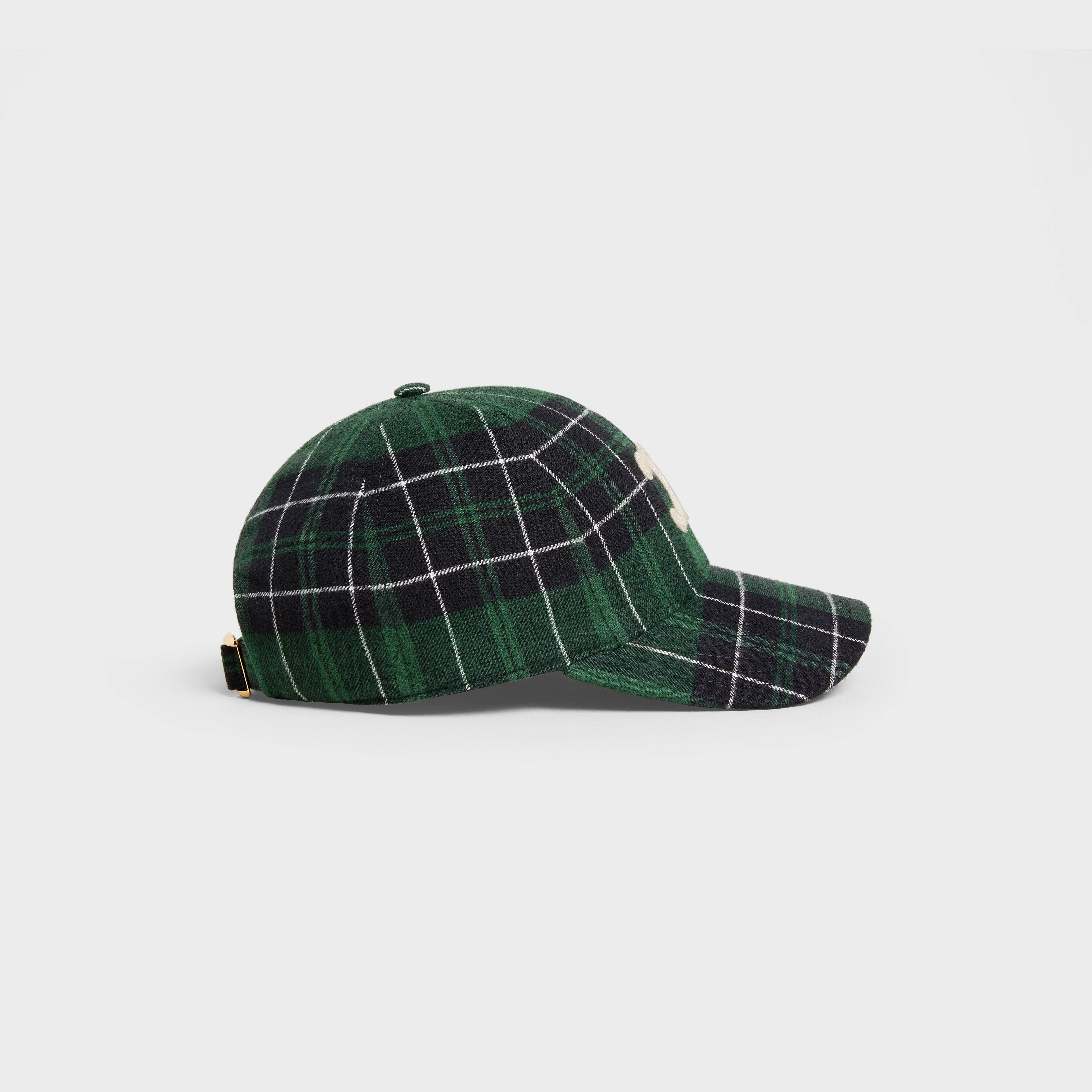 TRIOMPHE BASEBALL CAP IN CHECKED FLANNEL - 3