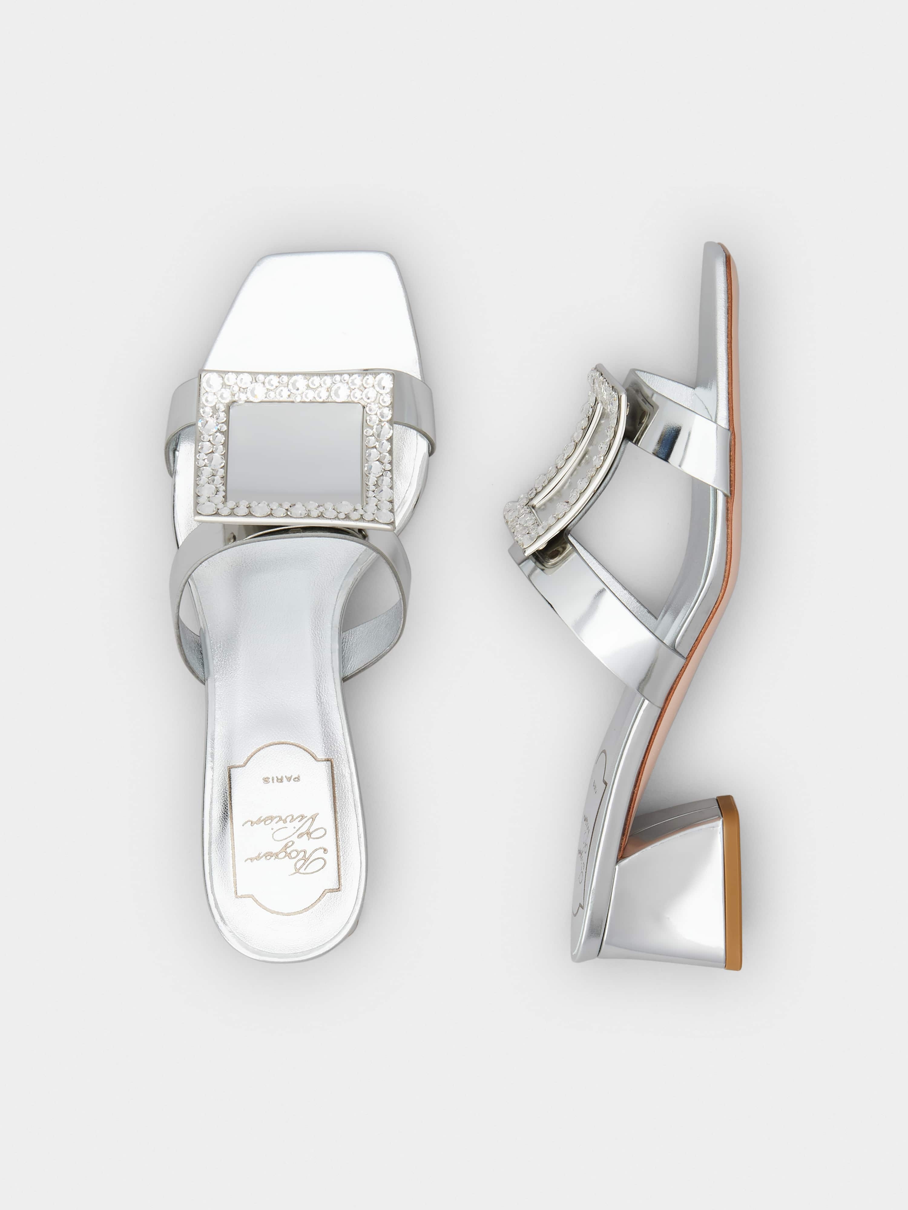 Bikiviv' Strass Buckle Mules in Leather - 4